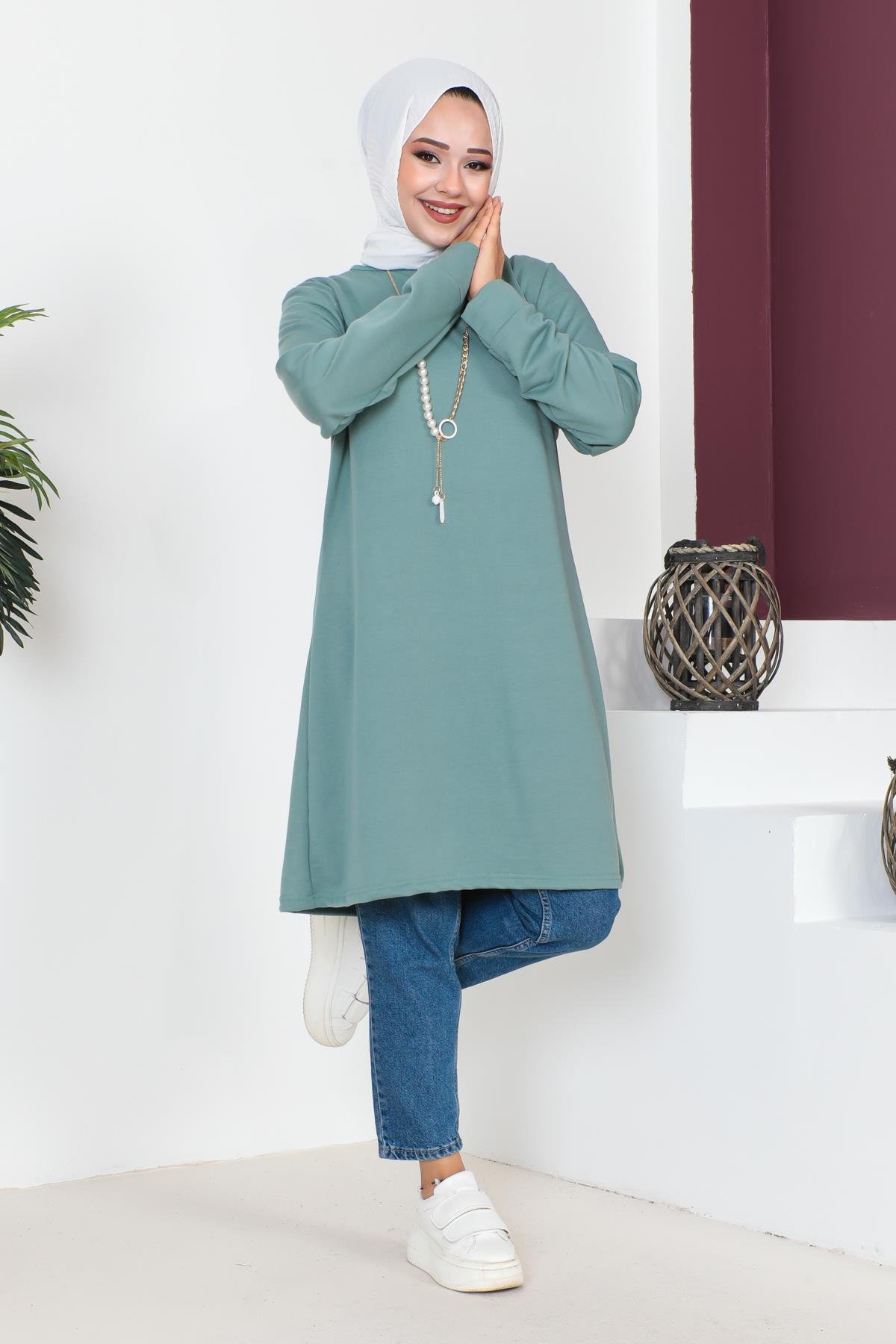 Kolyeli Tesettür Tunik Modelleri - Affan Moda