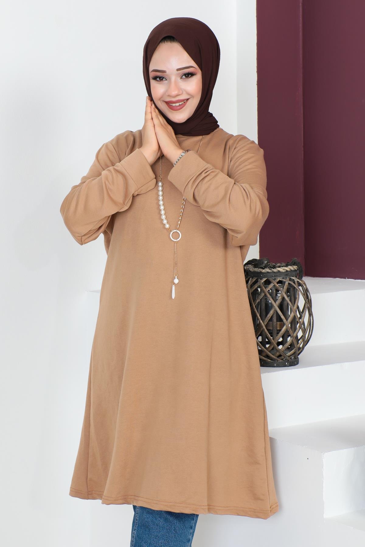 Kolyeli Tesettür Tunik Modelleri - Affan Moda