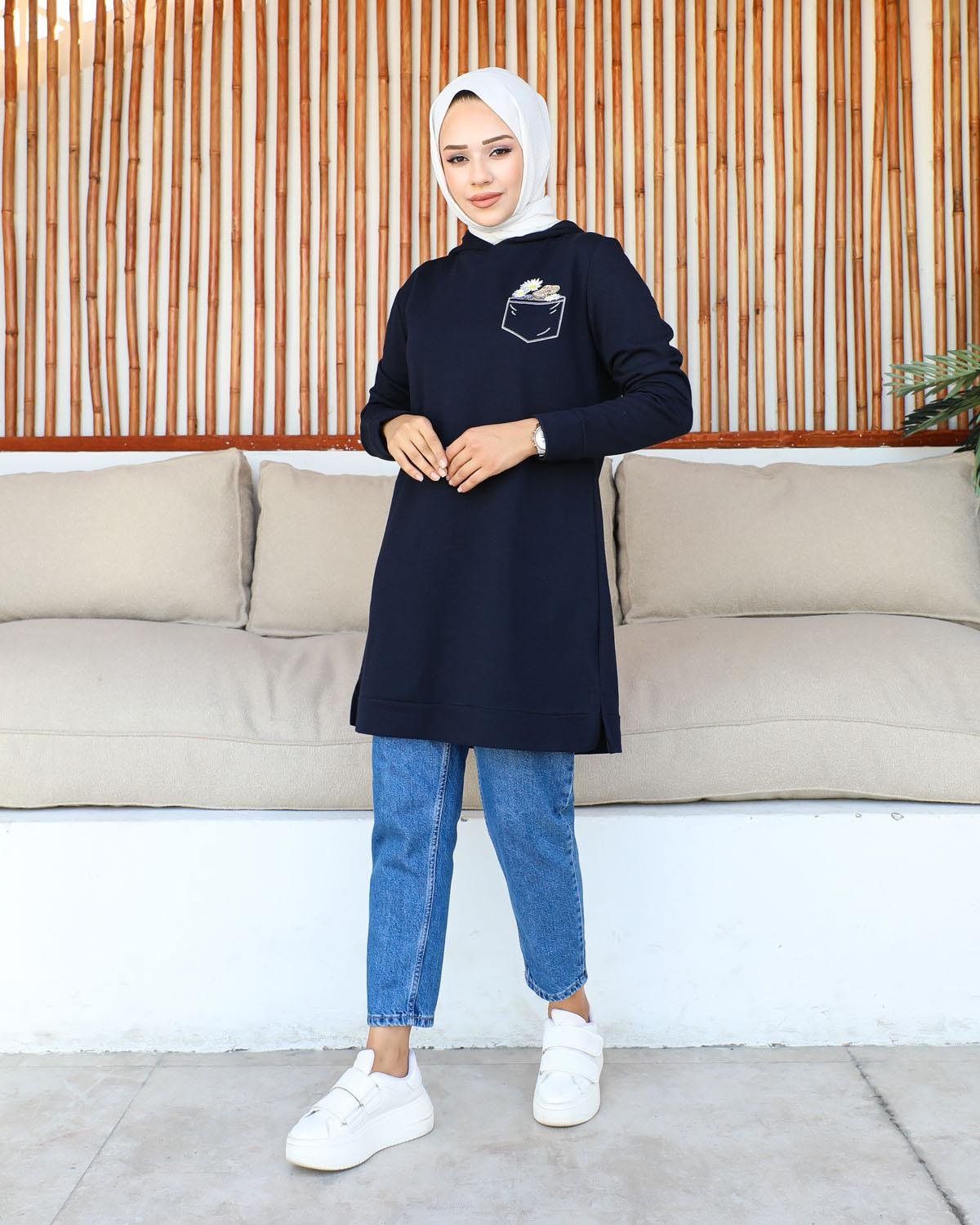 Tesettür Tunik Modelleri - Nakışlı Tunik Modelleri - Affanmoda