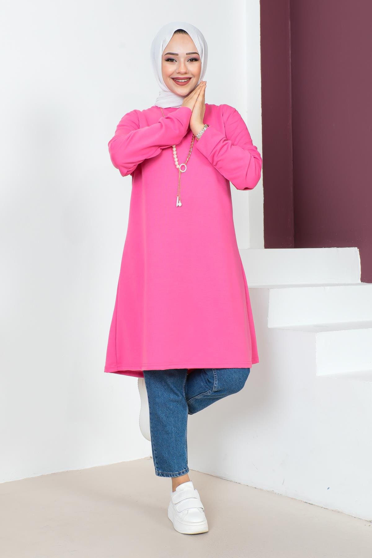 Kolyeli Tesettür Tunik Modelleri - Affan Moda