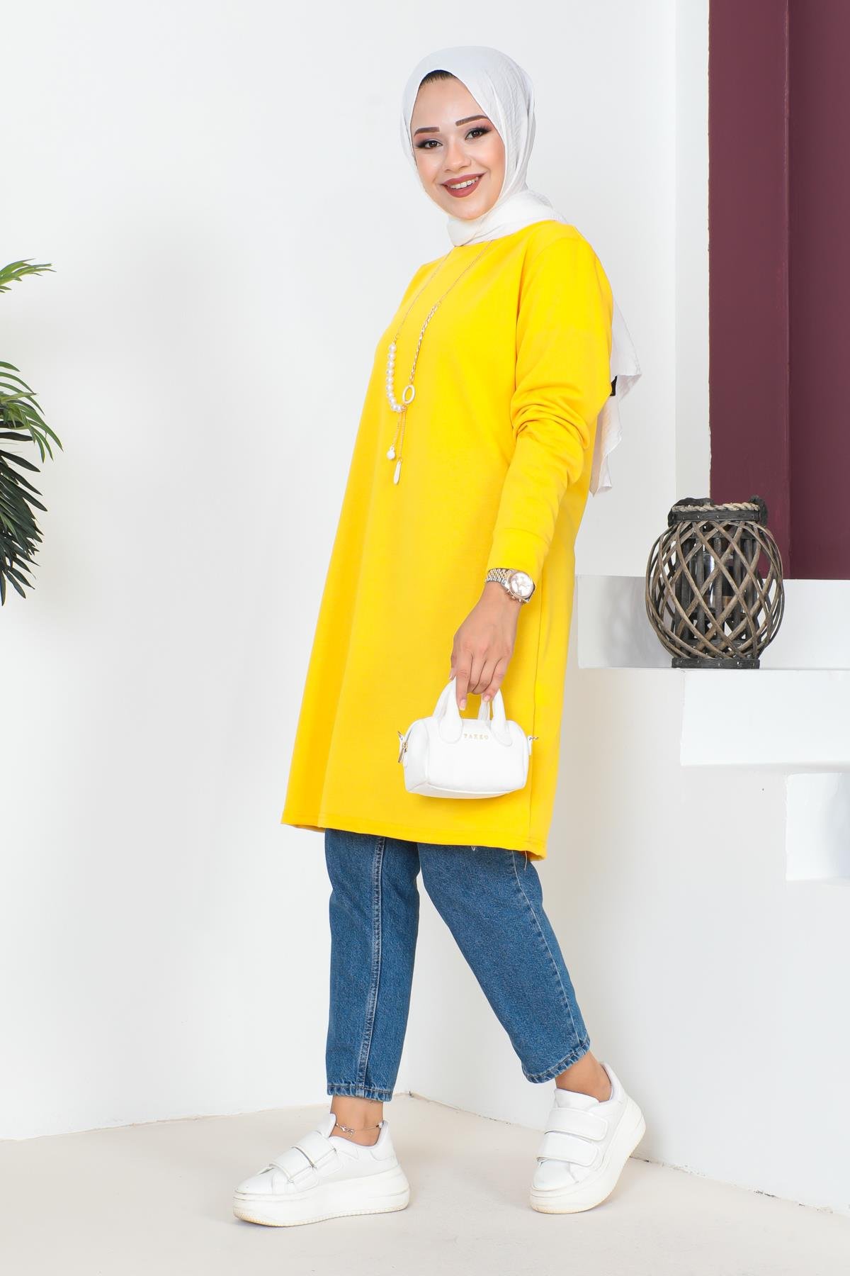 Kolyeli Tesettür Tunik Modelleri - Affan Moda