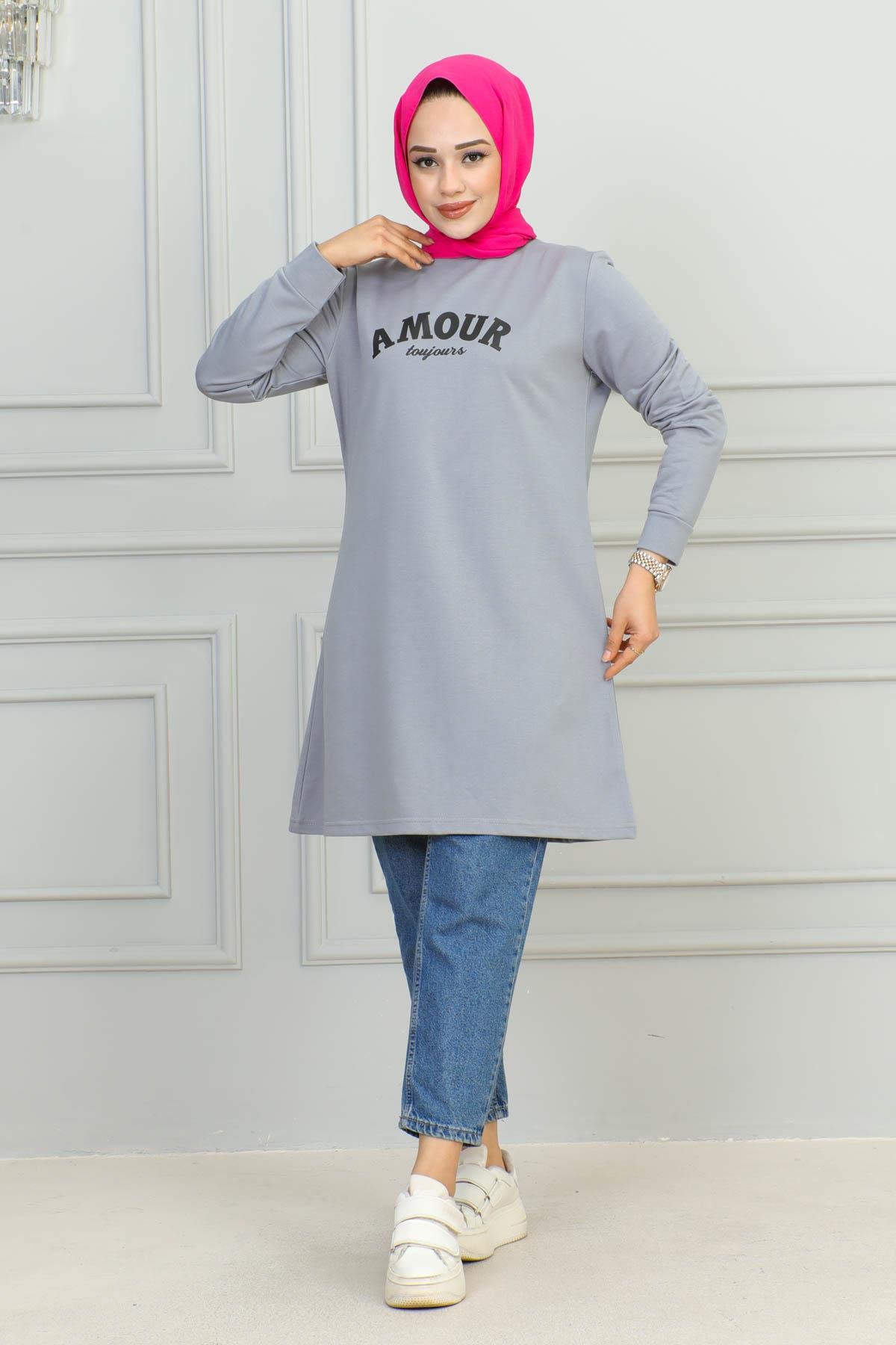 Tesettür Tunik Modelleri | Baskılı Tunik | Affanmoda 