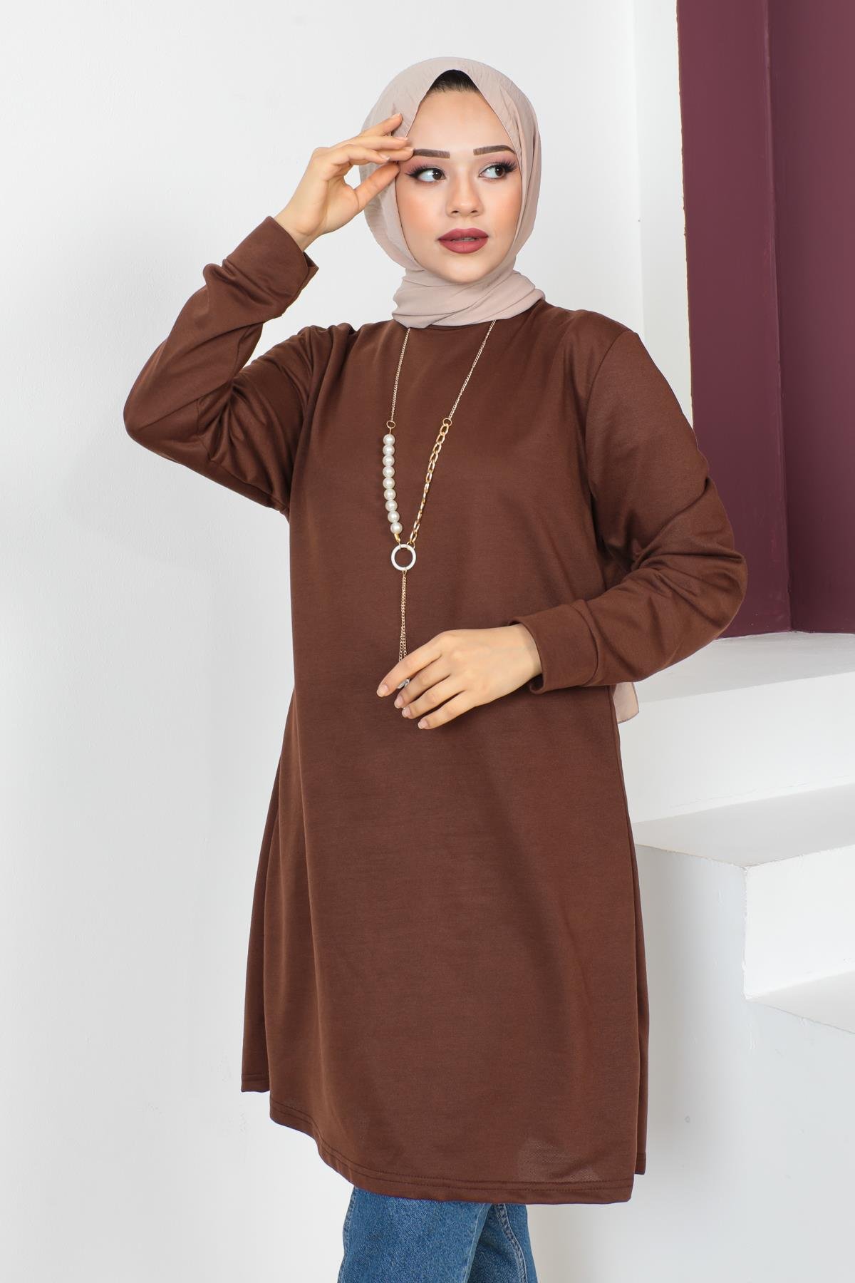 Kolyeli Tesettür Tunik Modelleri - Affan Moda