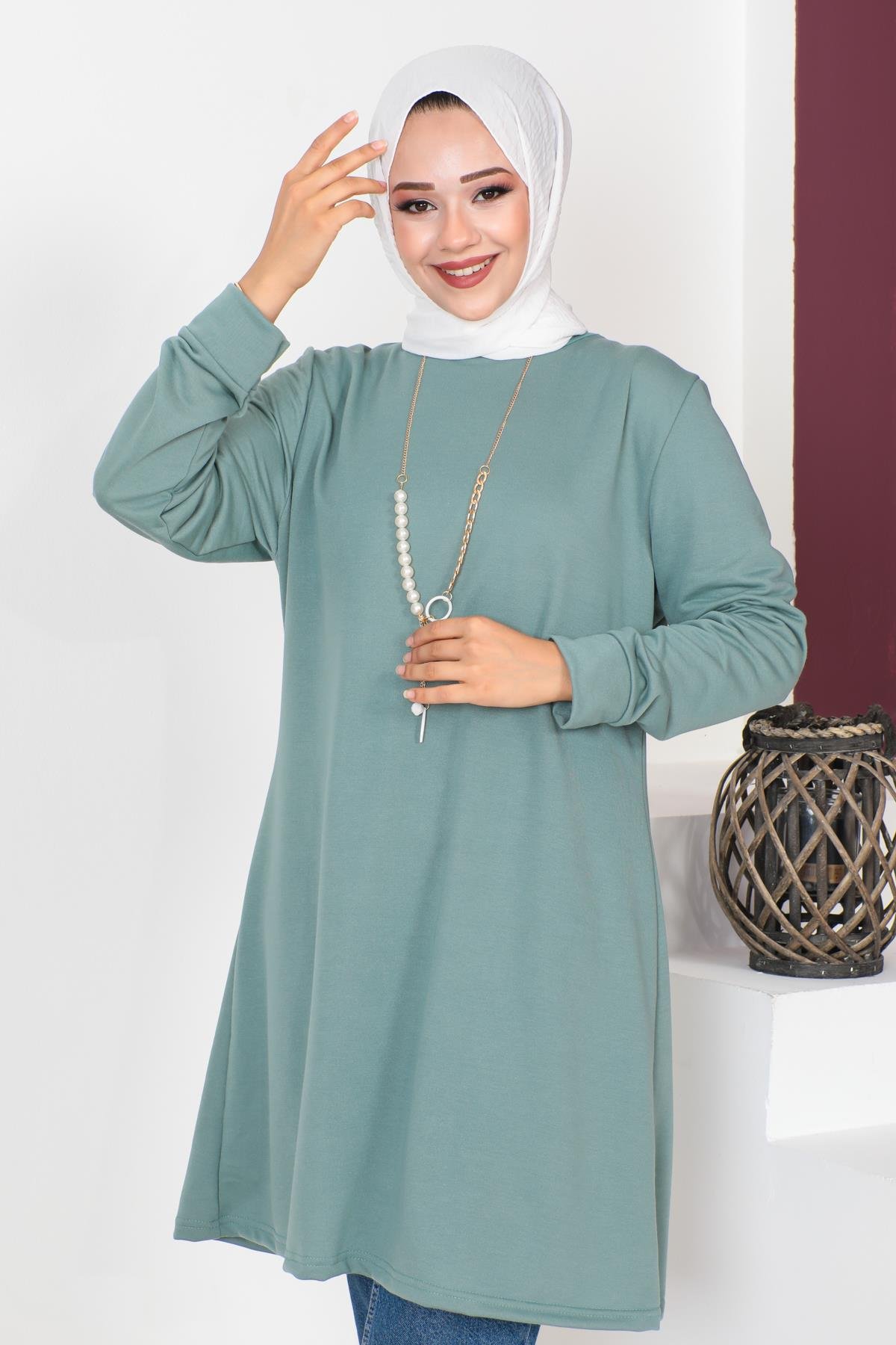 Kolyeli Tesettür Tunik Modelleri - Affan Moda