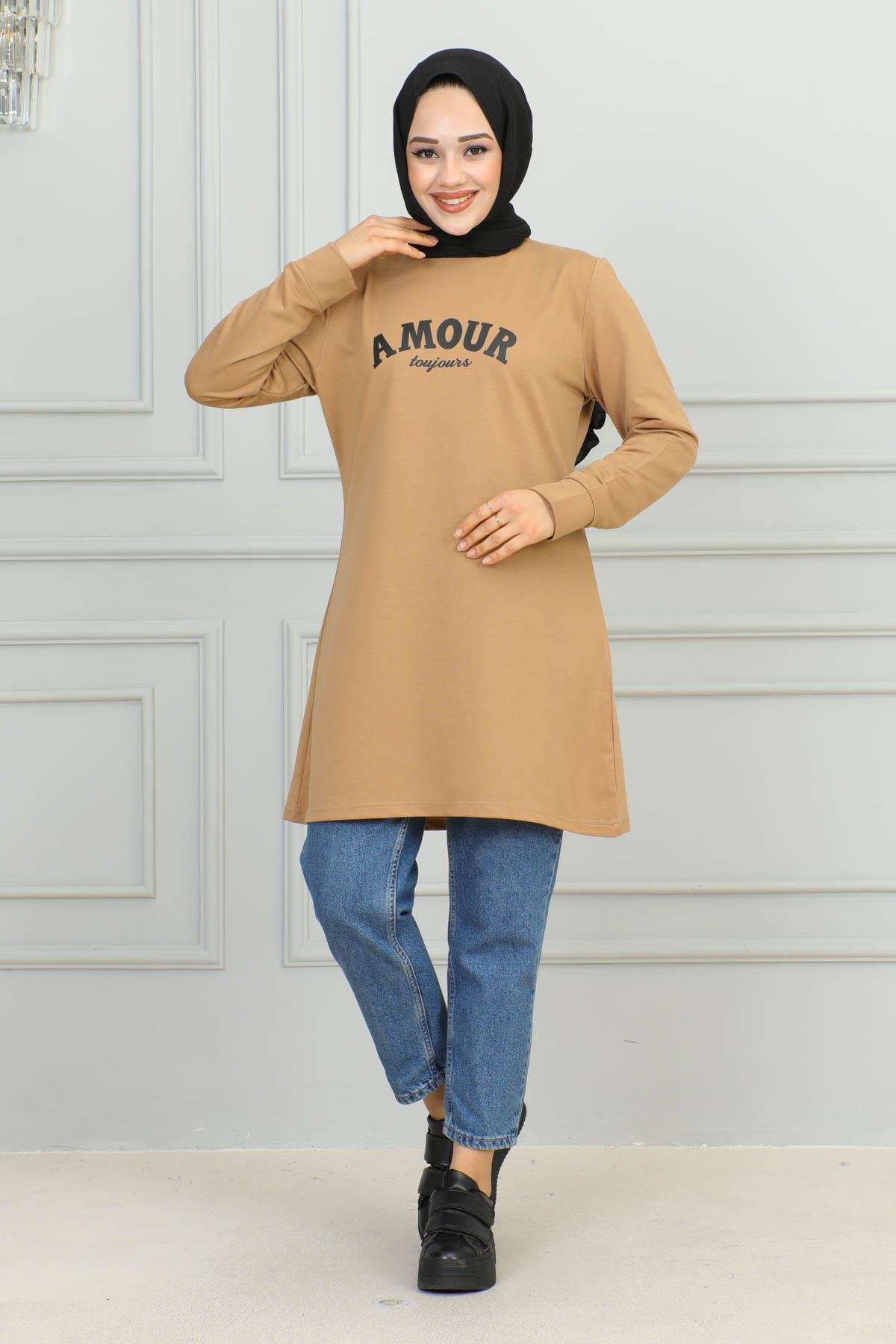Tesettür Tunik Modelleri | Baskılı Tunik | Affanmoda 