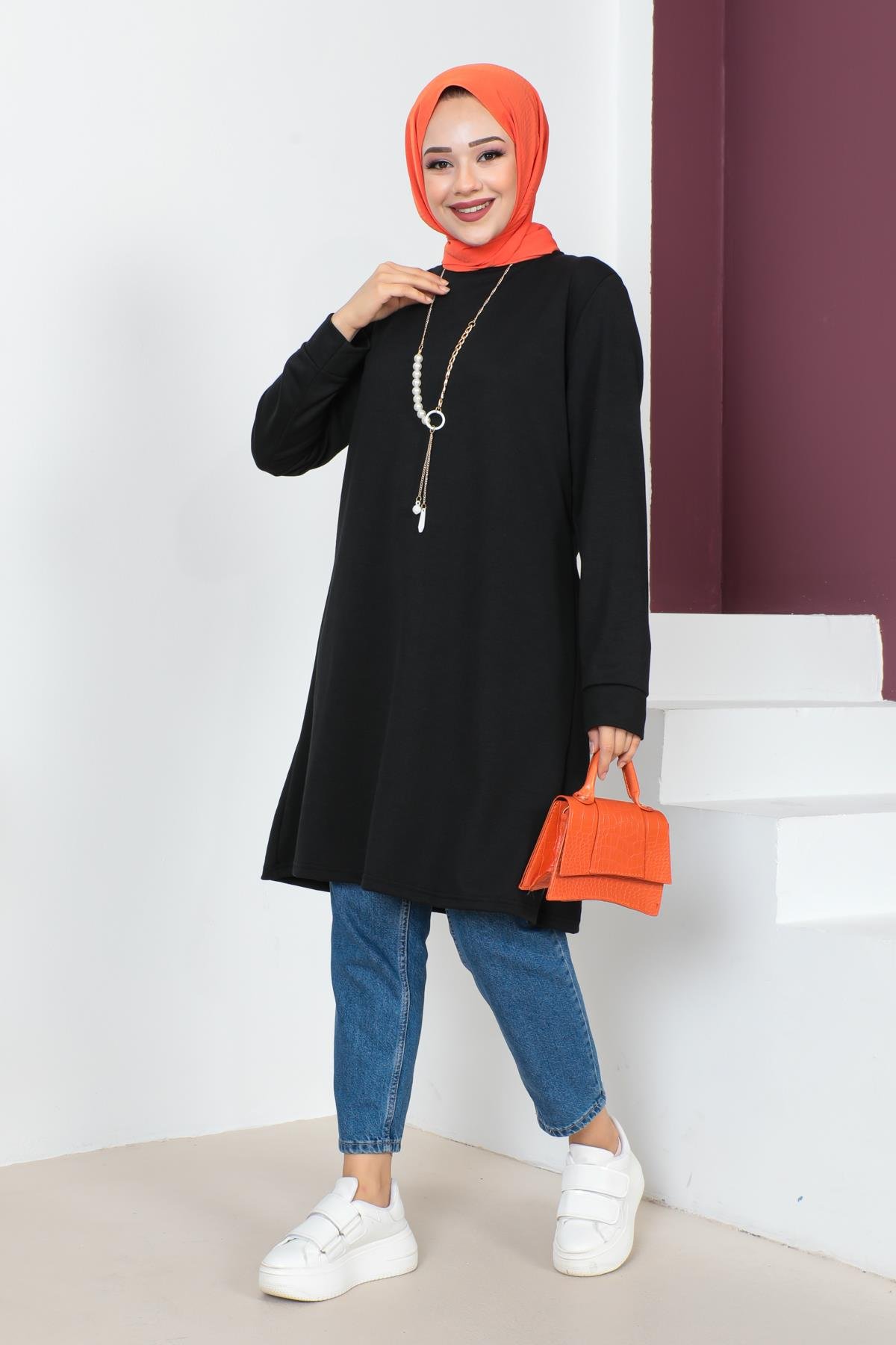 Kolyeli Tesettür Tunik Modelleri - Affan Moda