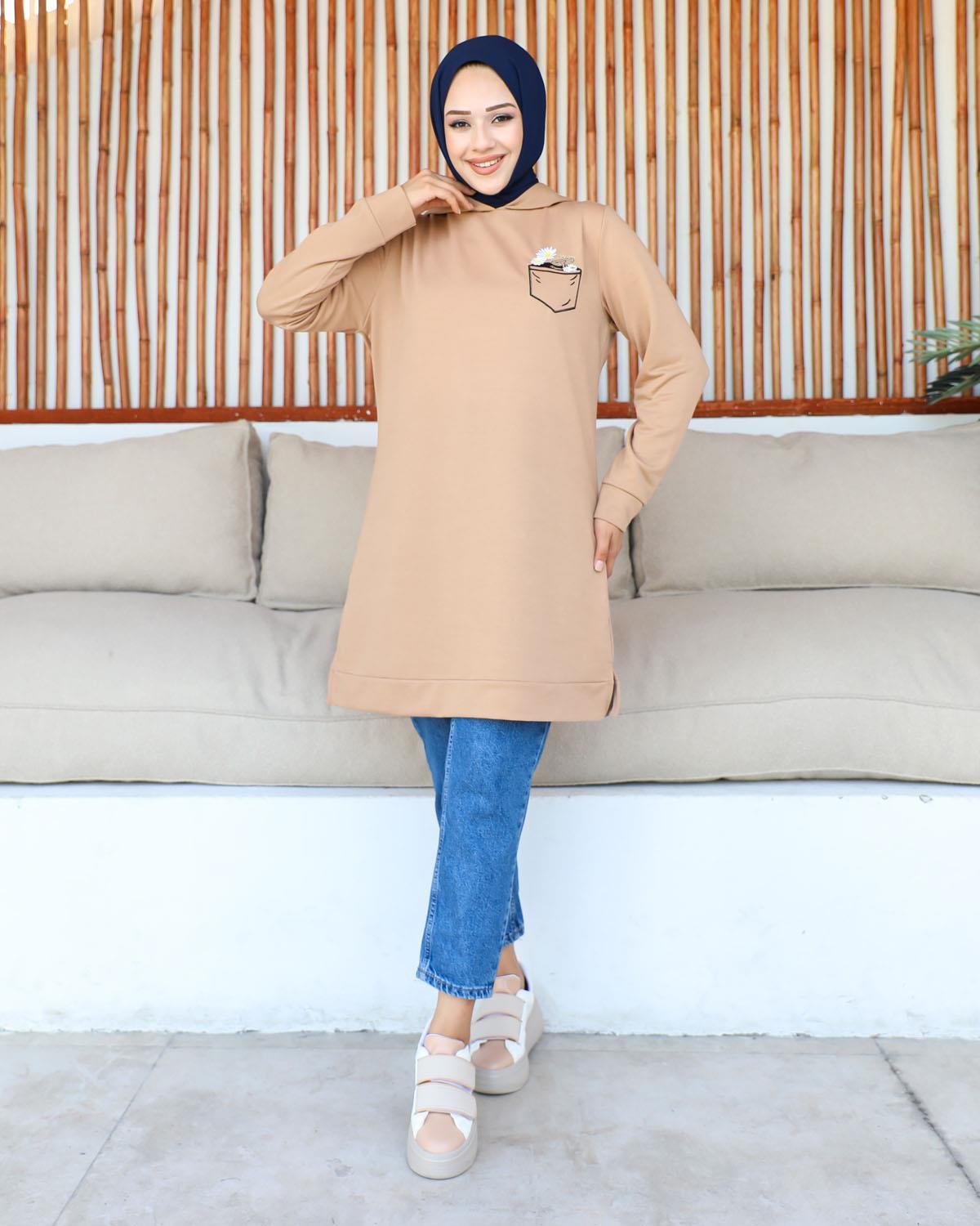 Tesettür Tunik Modelleri - Nakışlı Tunik Modelleri - Affanmoda