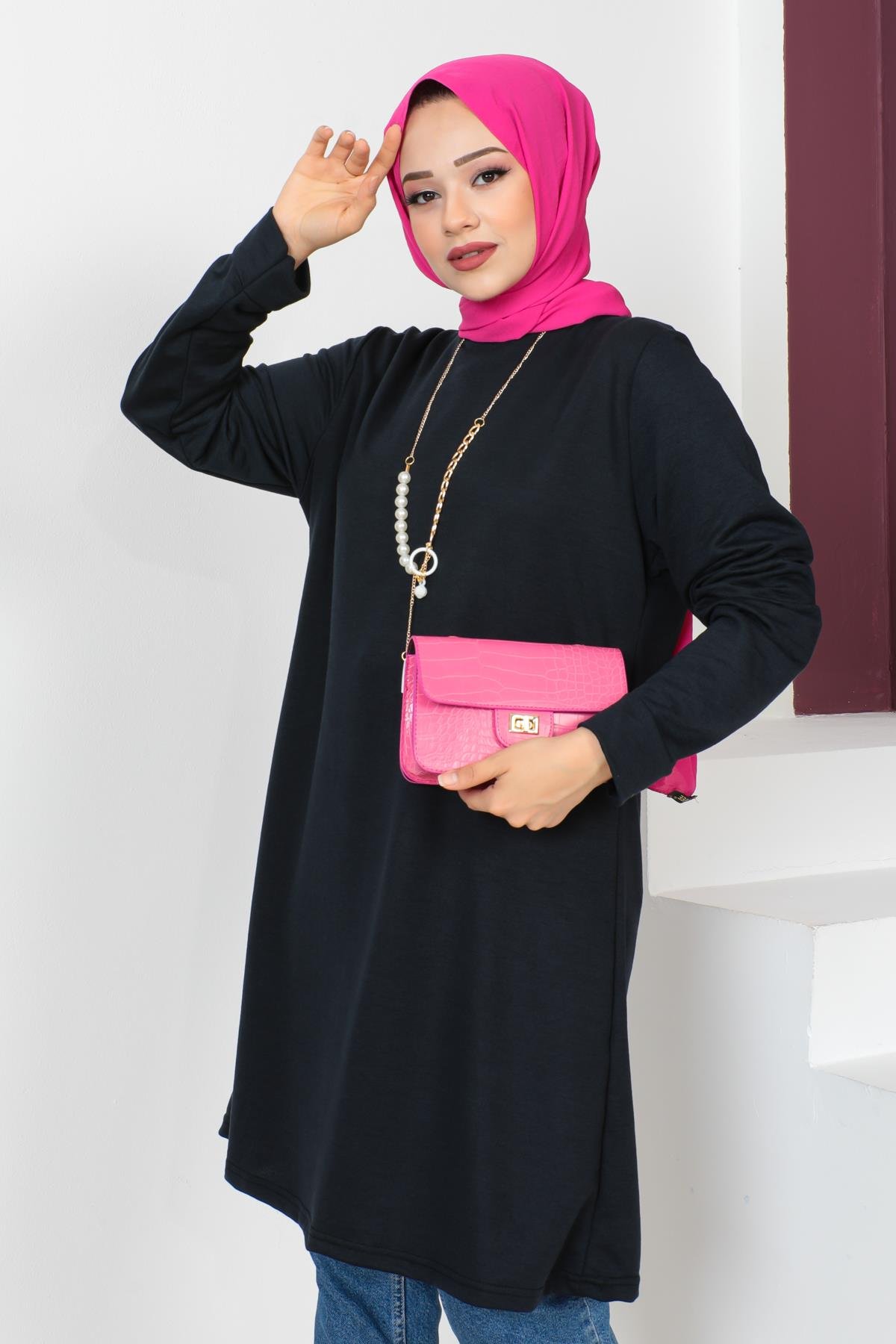 Kolyeli Tesettür Tunik Modelleri - Affan Moda