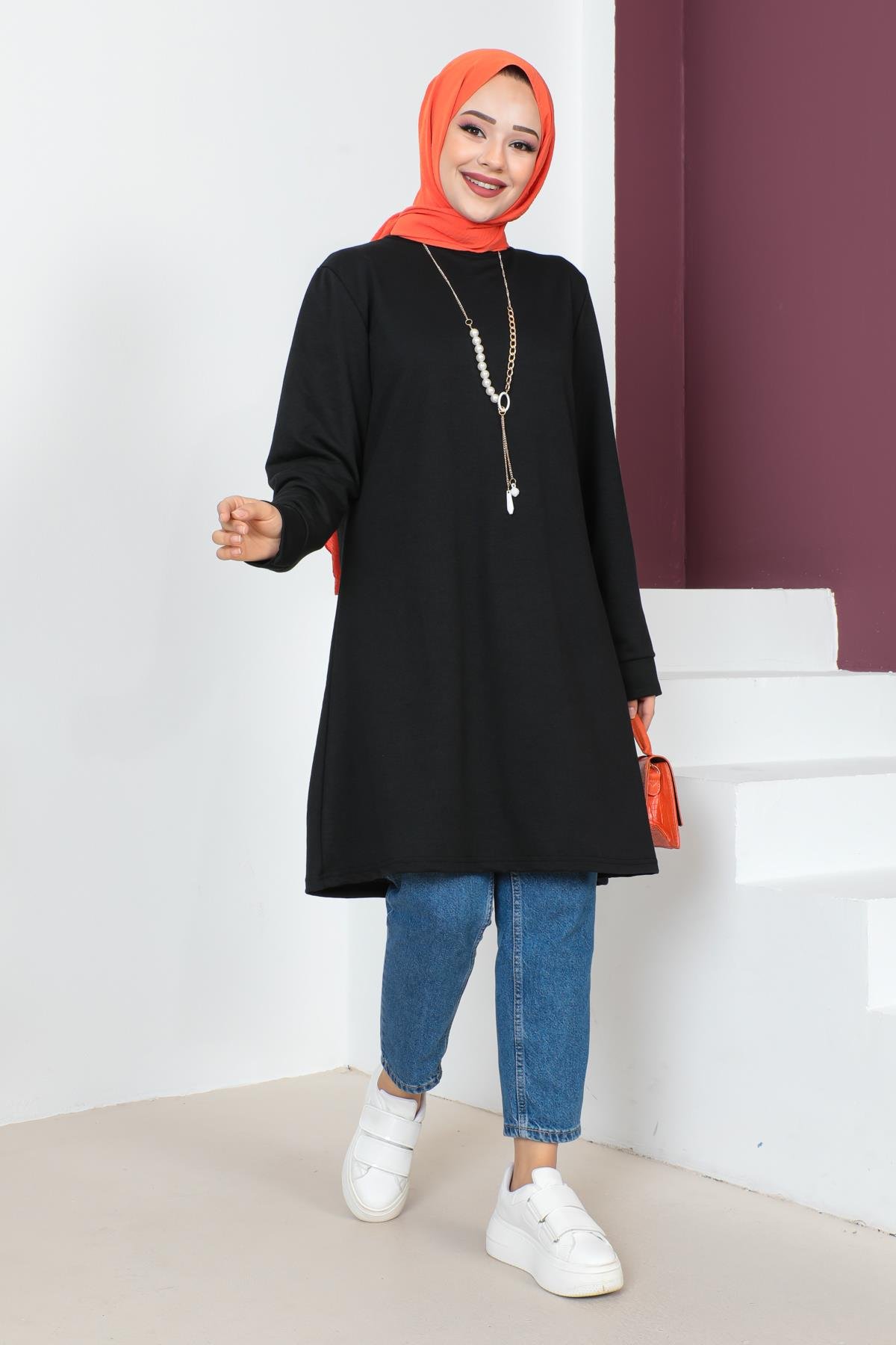 Kolyeli Tesettür Tunik Modelleri - Affan Moda