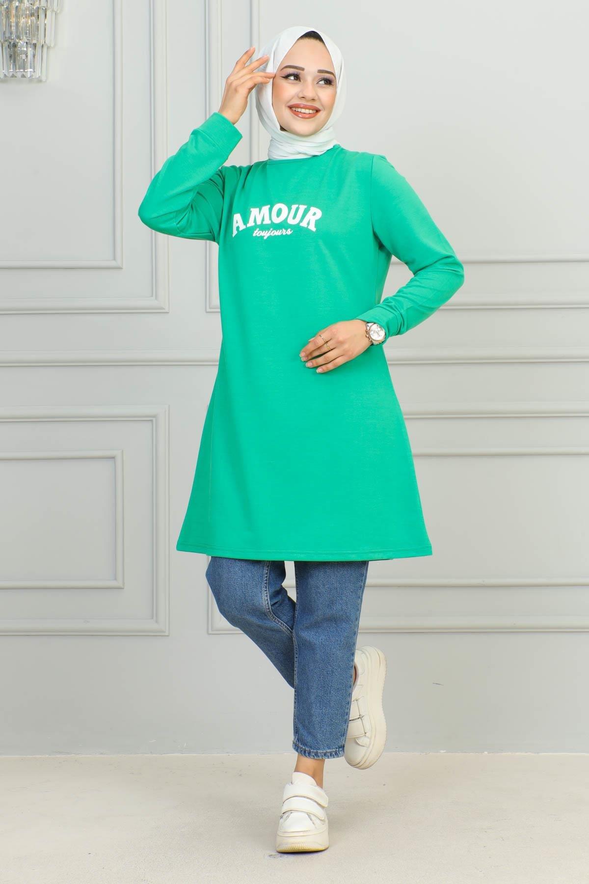 Tesettür Tunik Modelleri | Baskılı Tunik | Affanmoda 