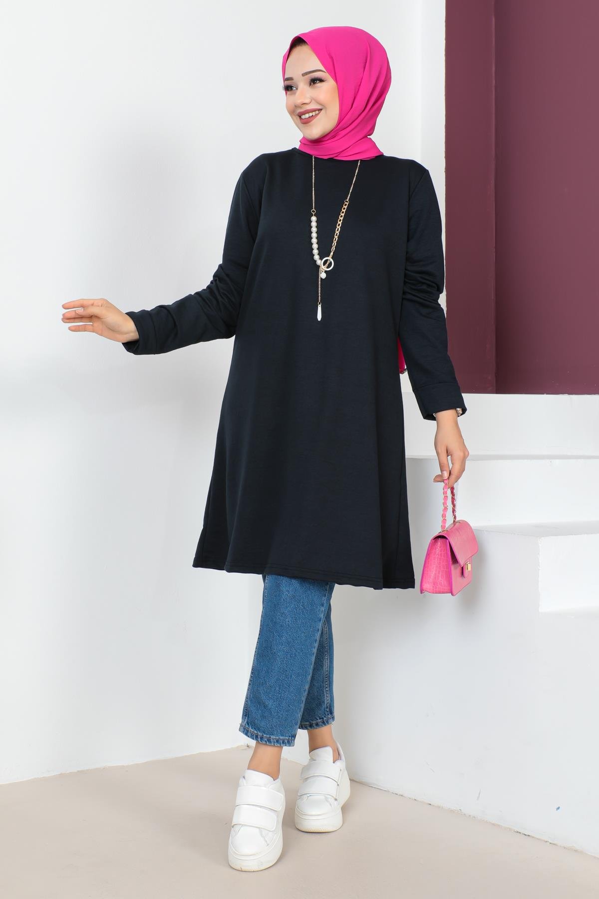 Kolyeli Tesettür Tunik Modelleri - Affan Moda