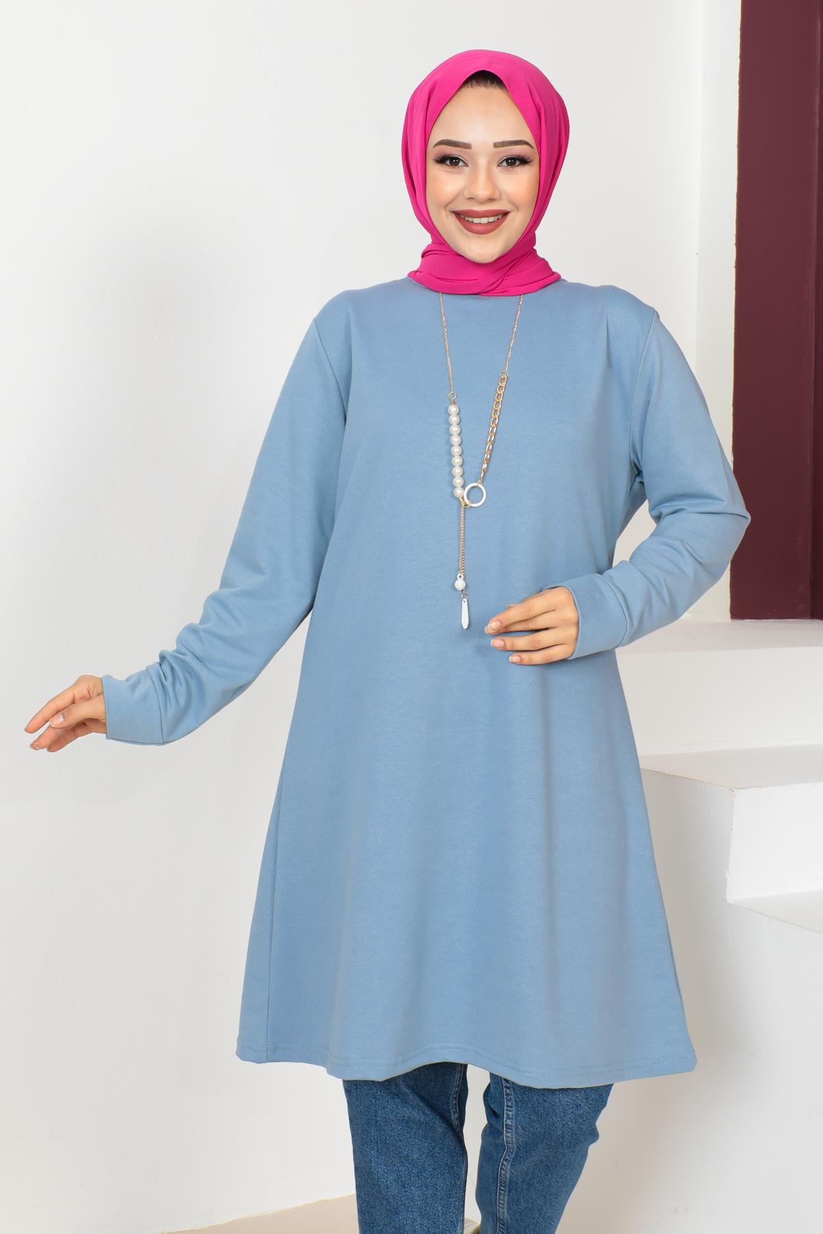 Kolyeli Tesettür Tunik Modelleri - Affan Moda