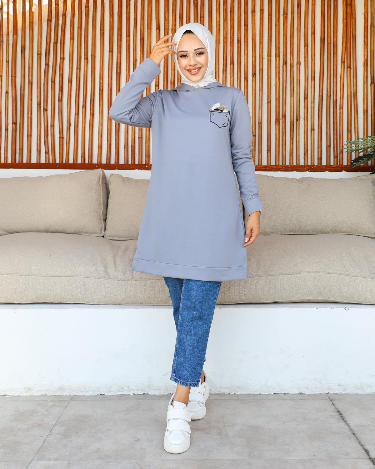 Tesettür Tunik Modelleri - Nakışlı Tunik Modelleri - Affanmoda