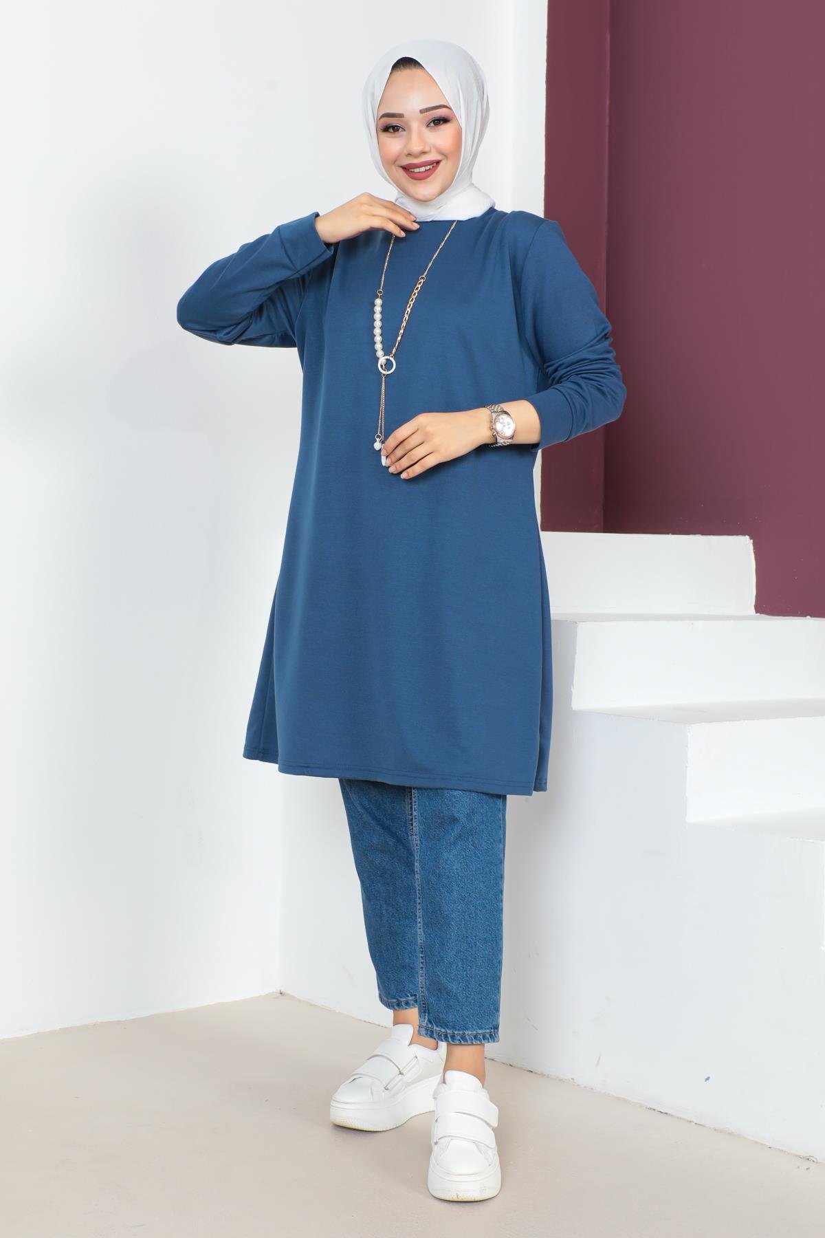 Kolyeli Tesettür Tunik Modelleri - Affan Moda