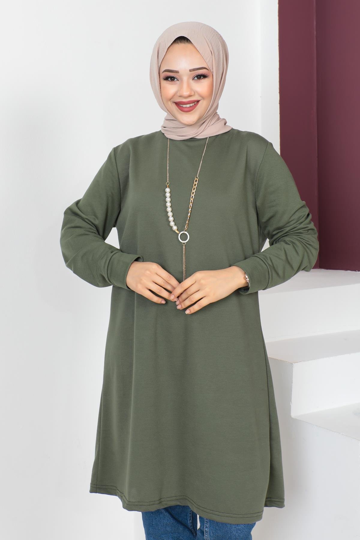 Kolyeli Tesettür Tunik Modelleri - Affan Moda