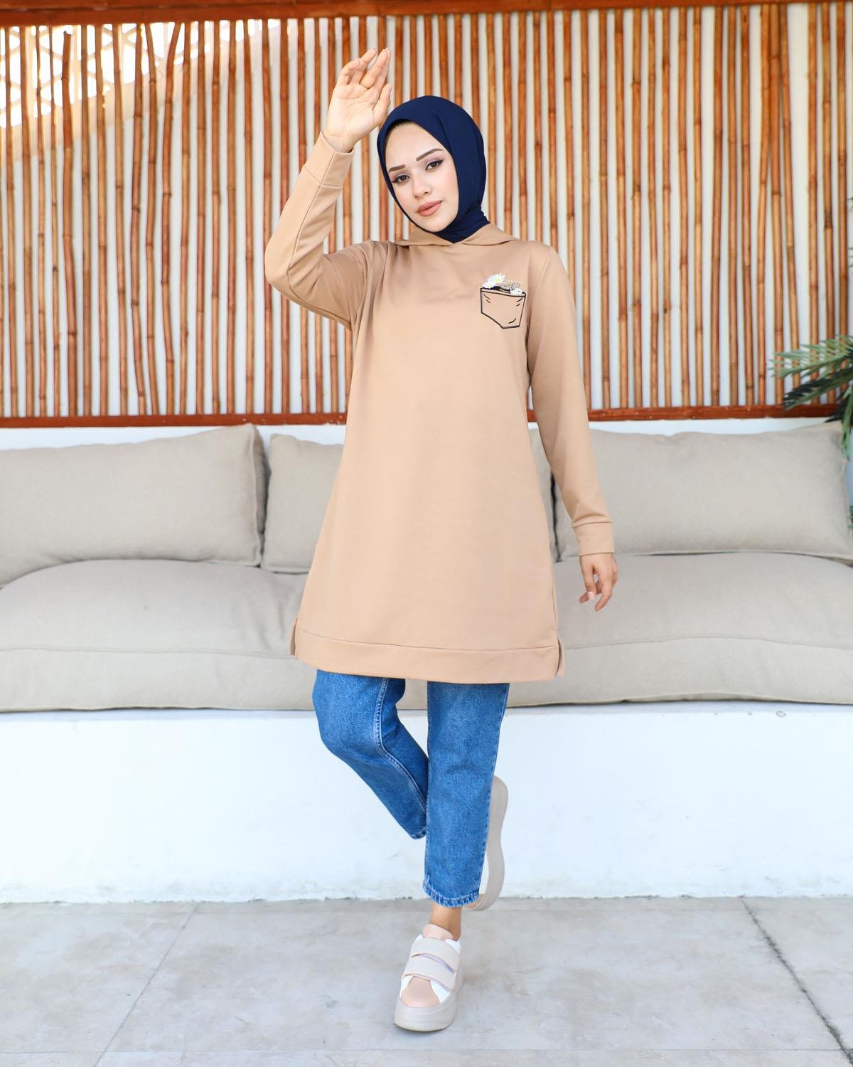 Tesettür Tunik Modelleri - Nakışlı Tunik Modelleri - Affanmoda