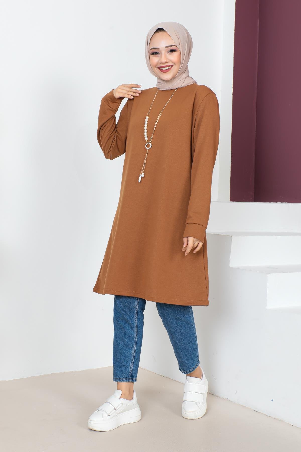 Kolyeli Tesettür Tunik Modelleri - Affan Moda