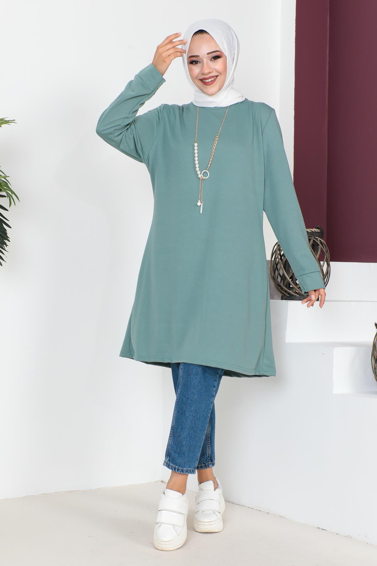 Kolyeli Tesettür Tunik Modelleri - Affan Moda