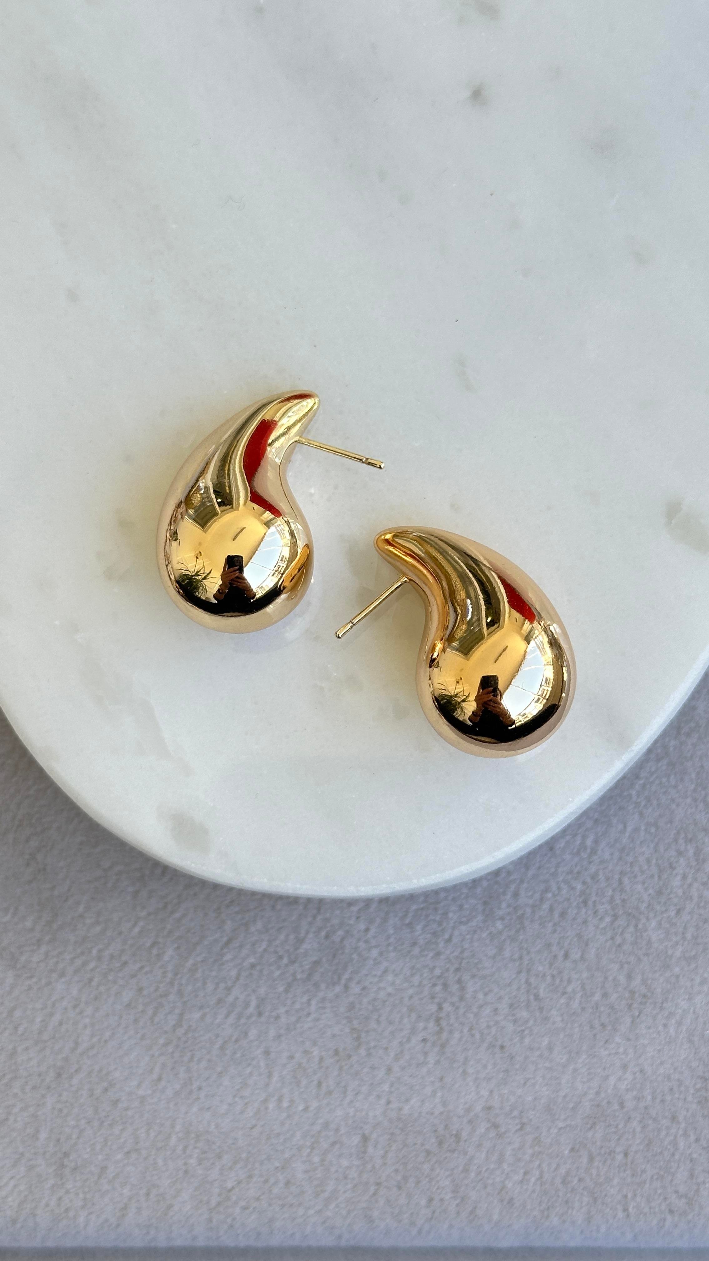 Bottega Model Gold Küpe3cm