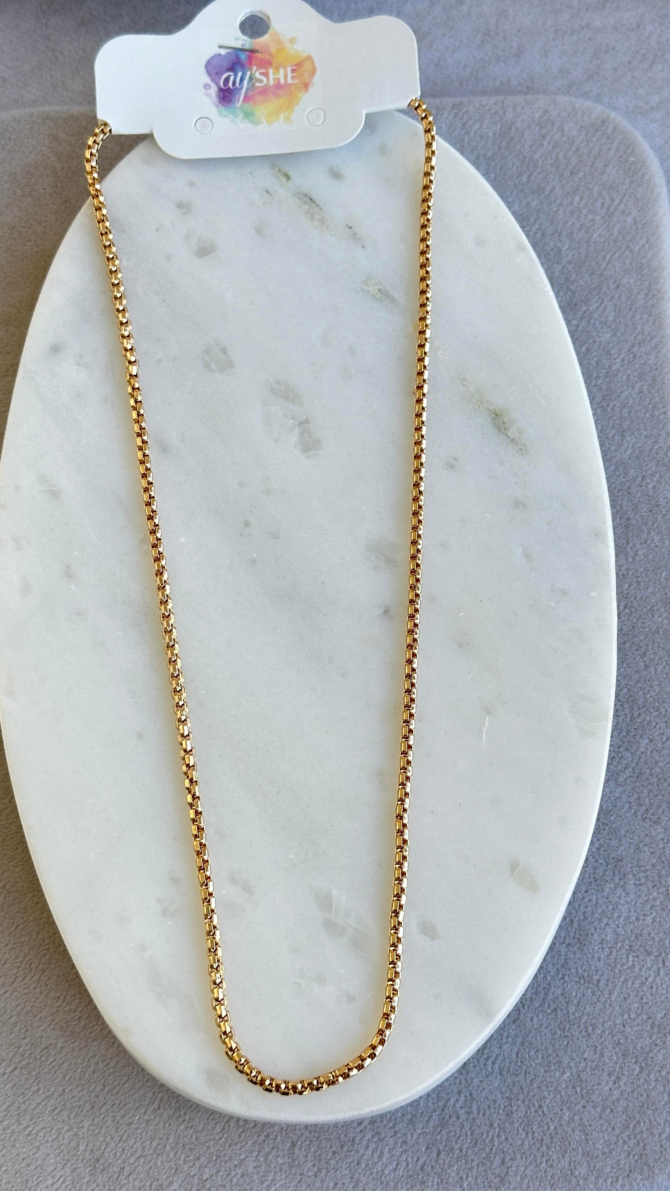Halkalı Kolye Gold 50cm
