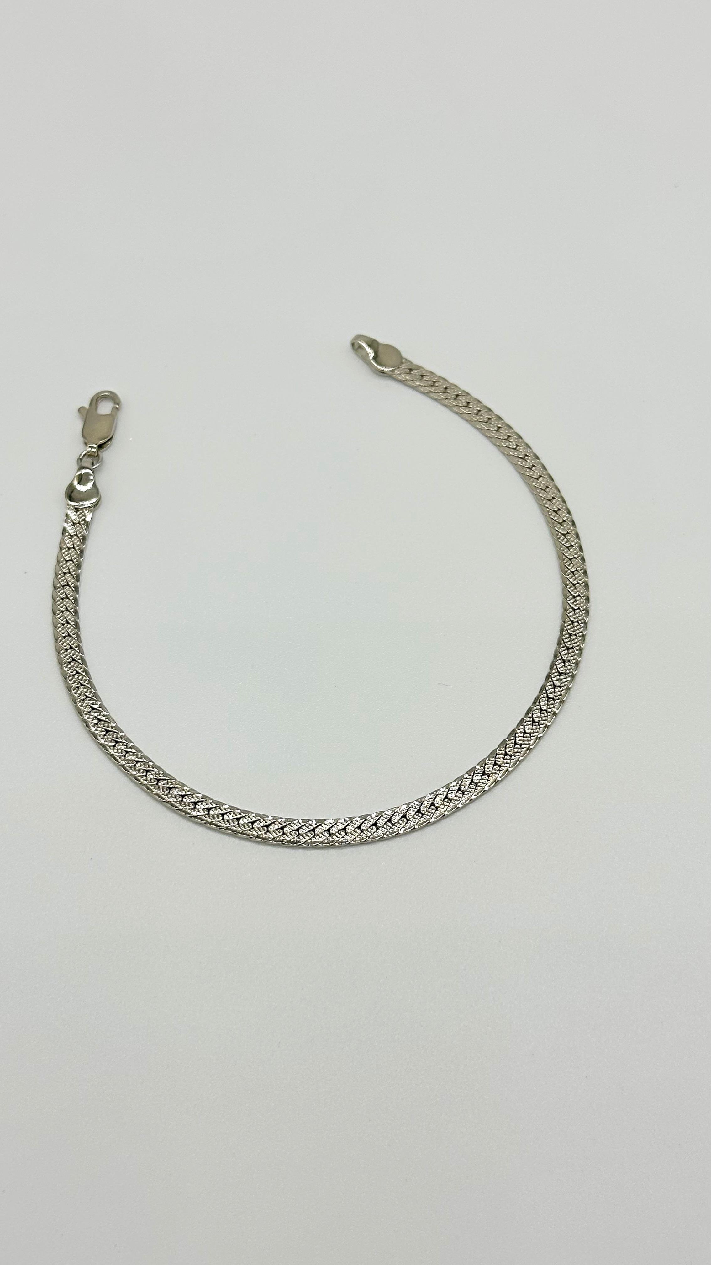 prıltılı italyan zincir bileklik silver