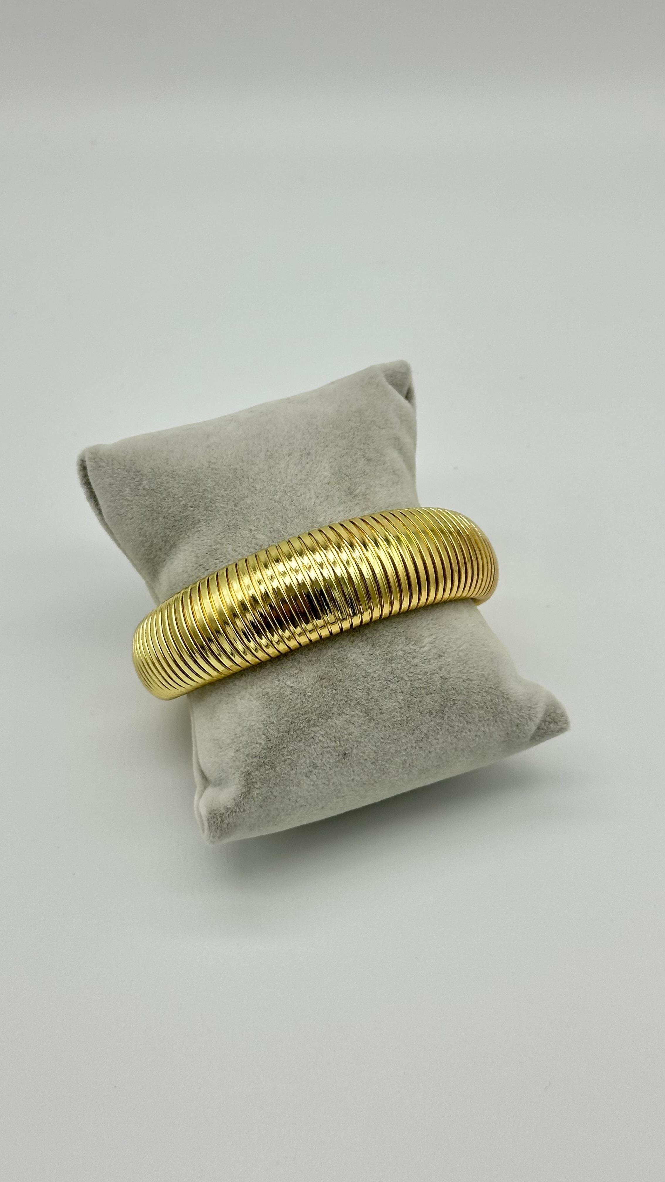 Tırtıklı Gold Bileklik