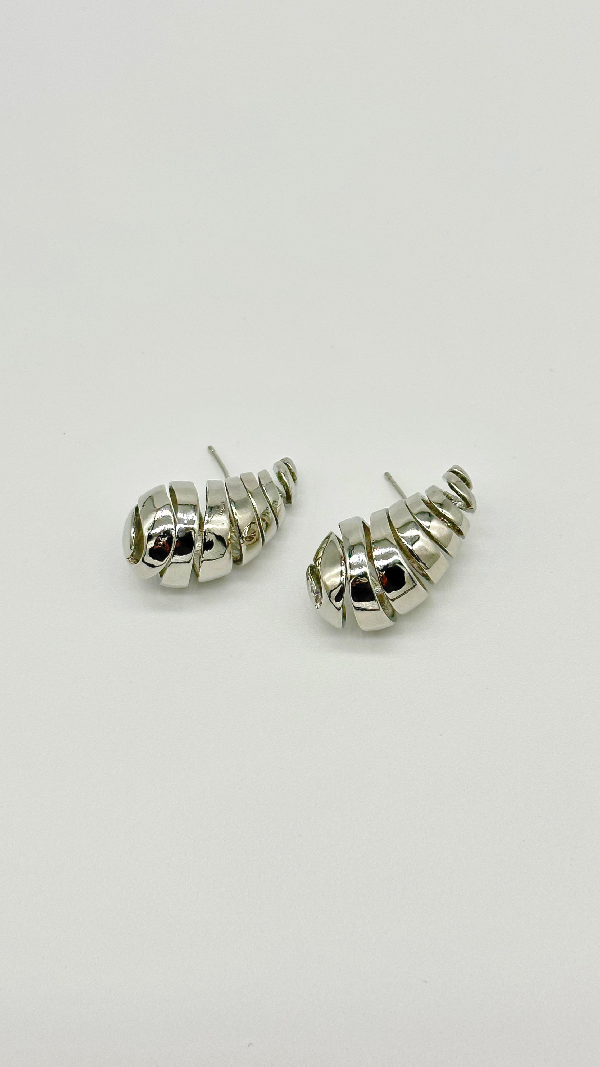 Tırtıl Küpe Silver