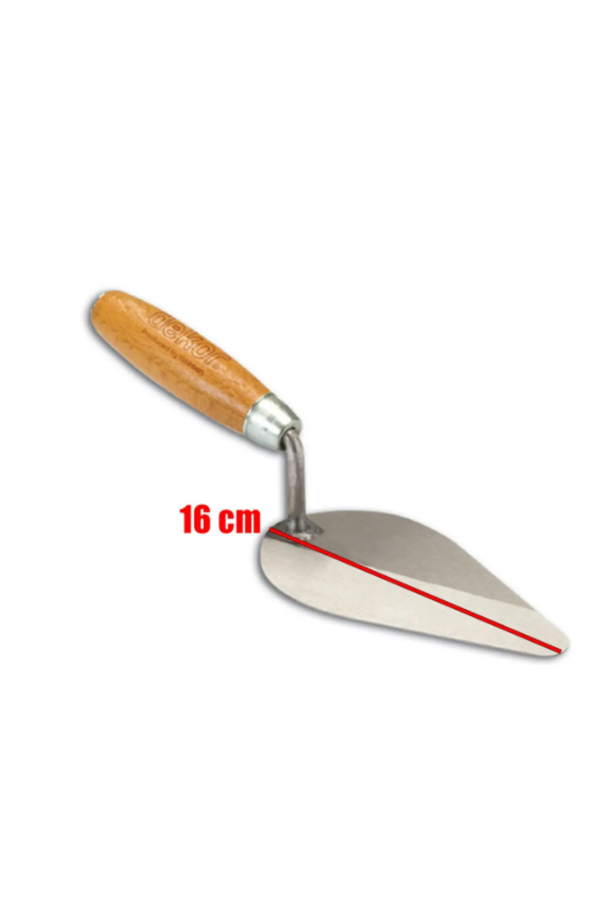 DEKOR PASLANMAZ AHŞAP SAPLI KEDİ DİLİ MALASI (16 CM)