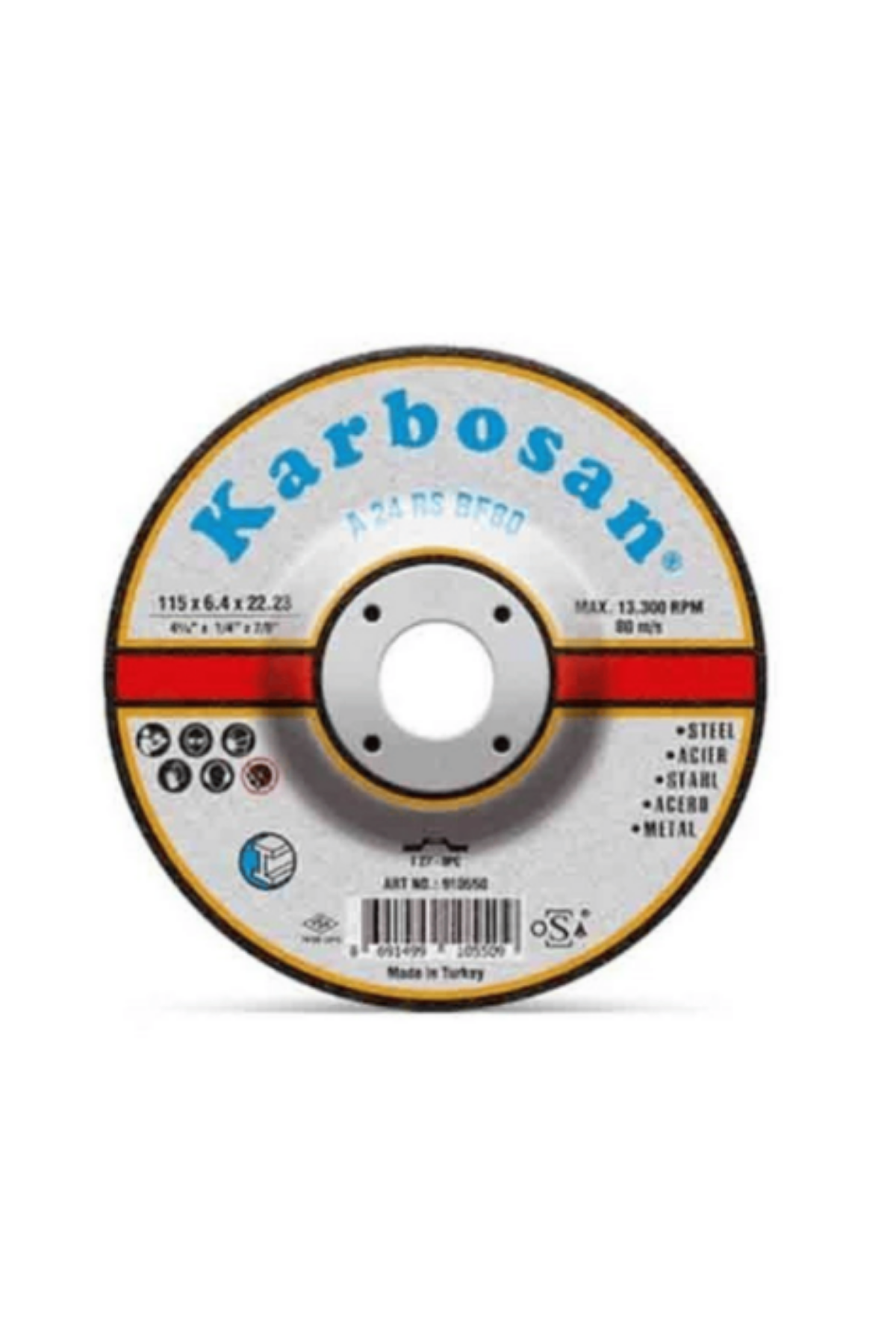 İSPİRAL TAŞI KARBOSAN BOMBELİ FLEX TAŞLAMA (115X6X22)
