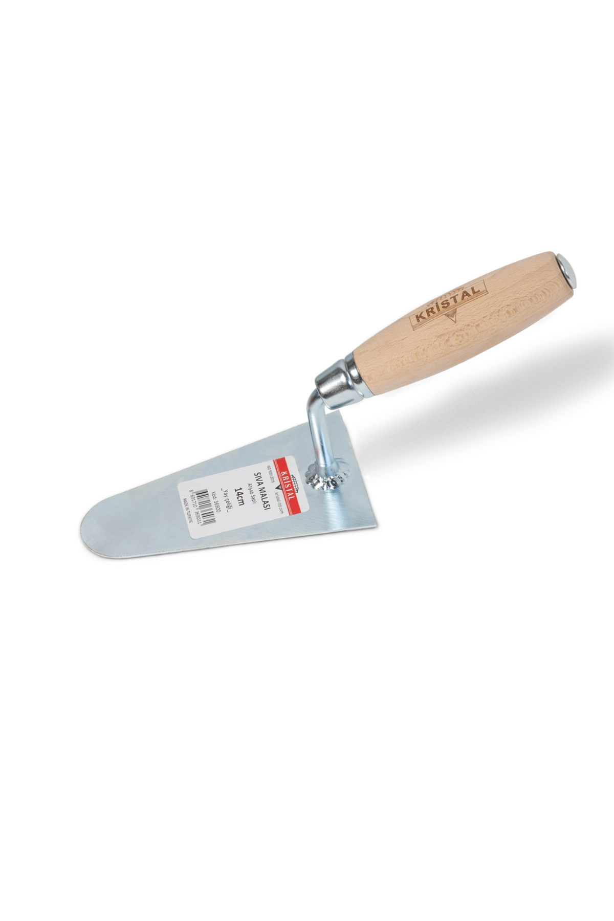 KRİSTAL AHŞAP SAPLI YAY CELİĞİ SIVA MALASI (14 CM)