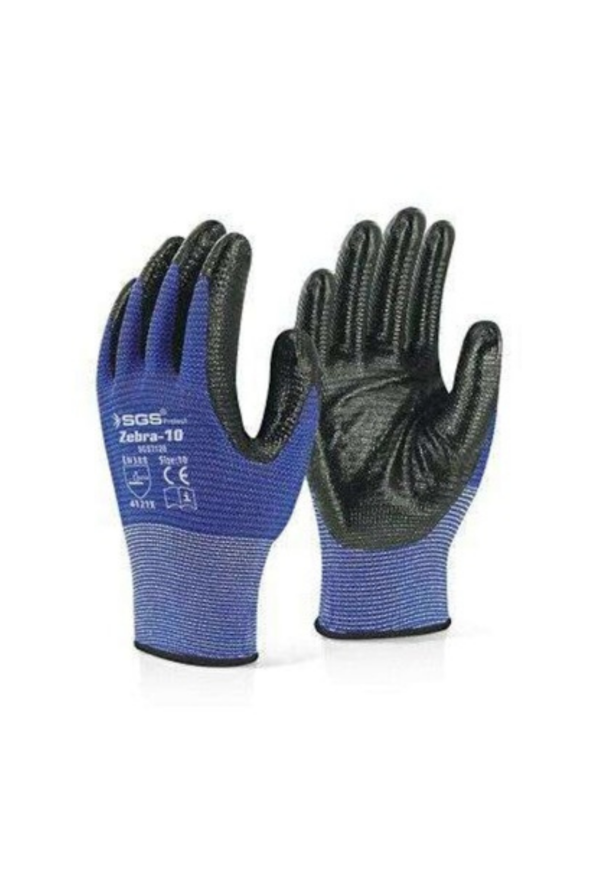 NİTRİL KAPLI ÖRME ELDİVEN MAVİ ZEBRA-10