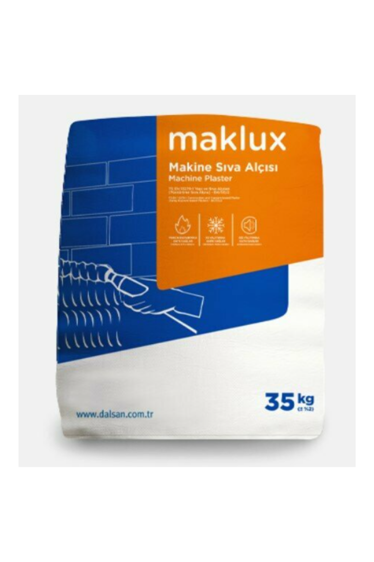 RİGİPS MAXLUX  MAKİNA SIVA ALÇI (1 TORBA=35 KG)