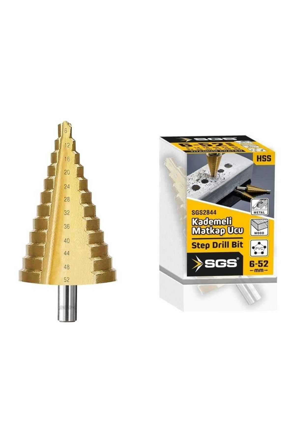 SGS HSS KADEMELİ MATKAP UCU (6-52 MM)