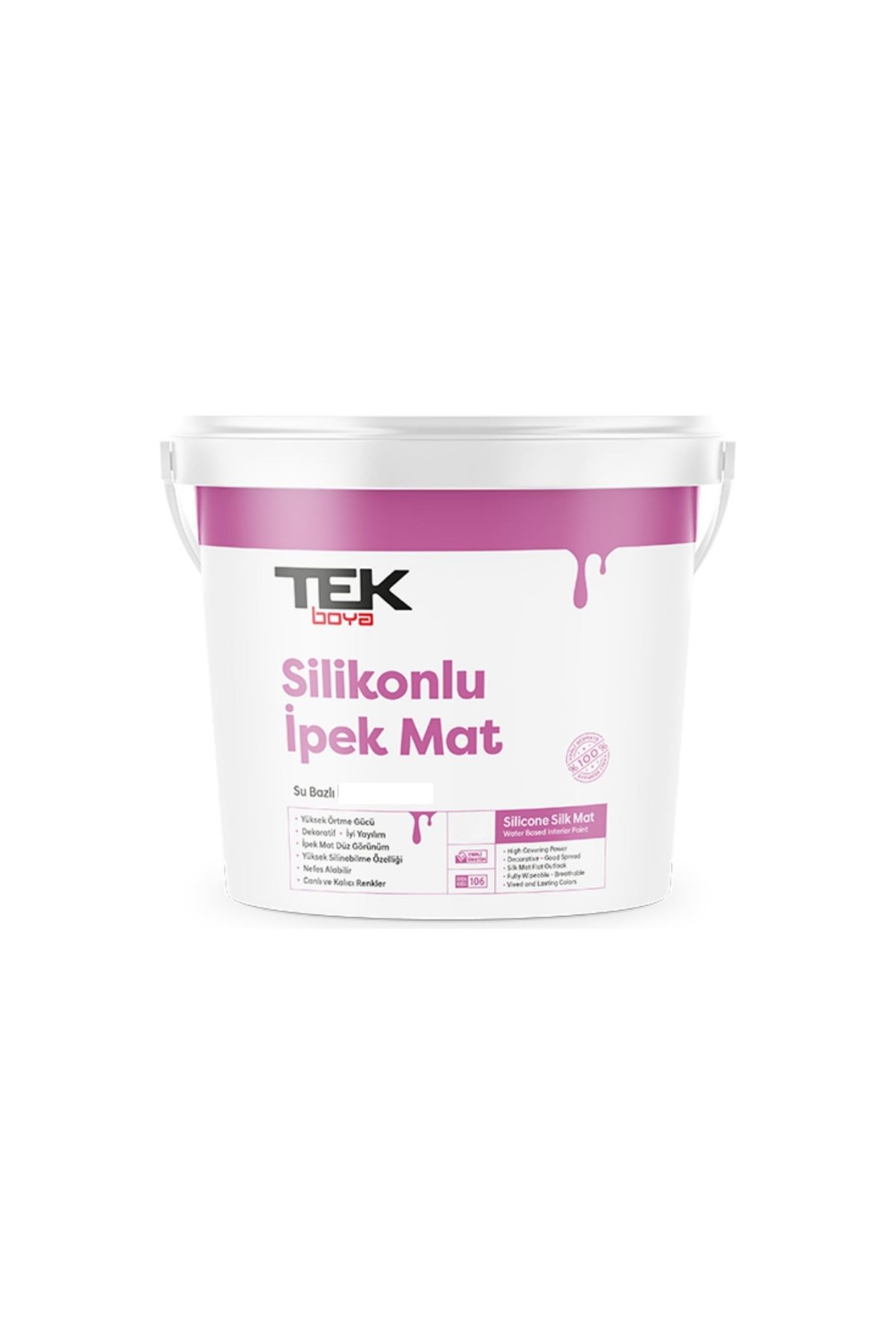TEK  MAT SİLİKONLU BOYA (GÜMÜŞ BAZ) 7.5 LT