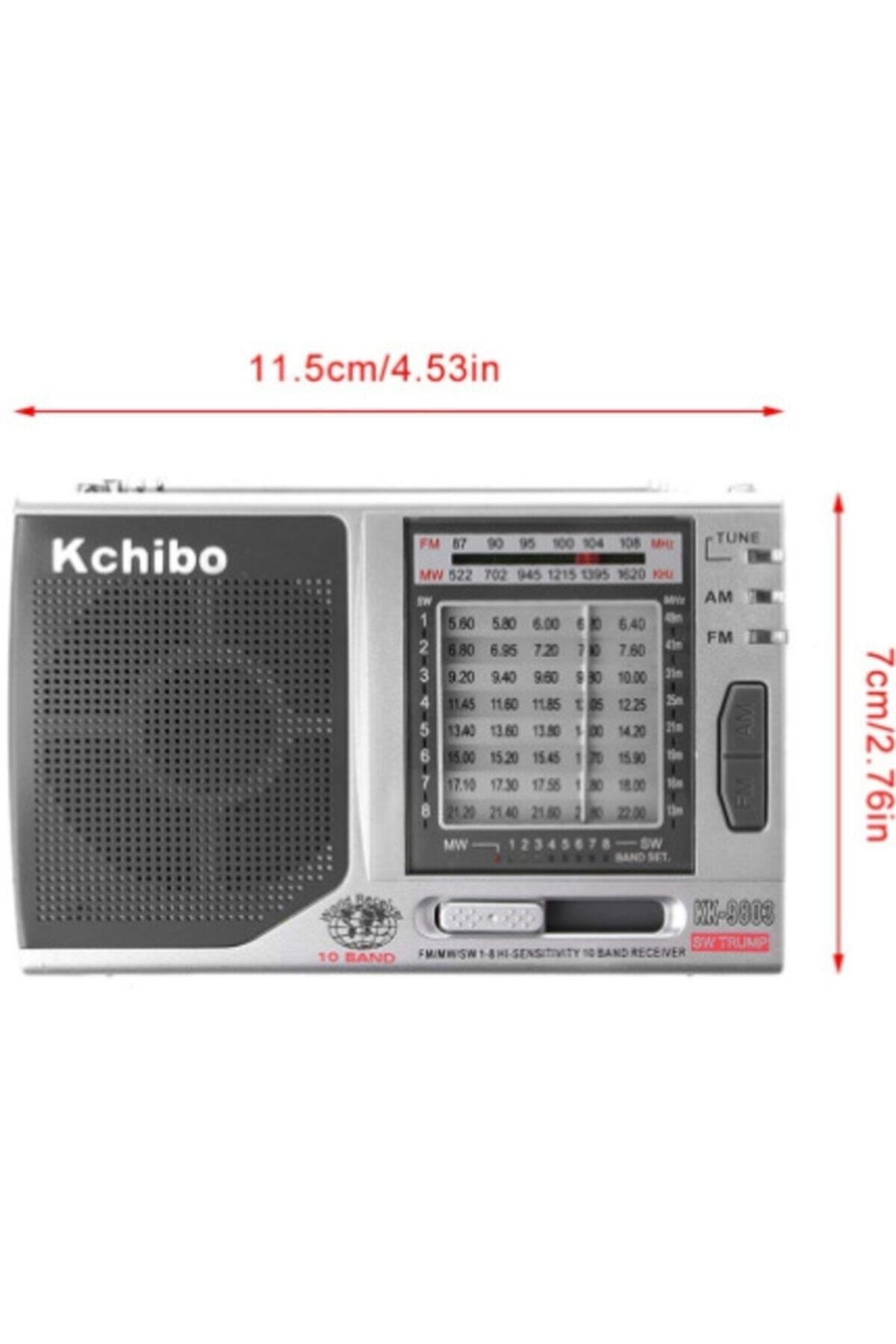 Kchibo Taşınabilir Pilli Cep Radyosu Deprem Çantası Radyosu Am Fm Mini Radyo KK-9803