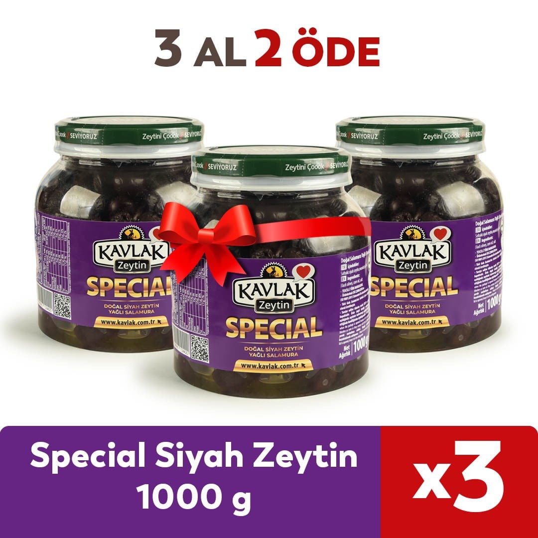 1 Kg Pet Special Gemlik Siyah Zeytin 3 AL 2 ÖDE