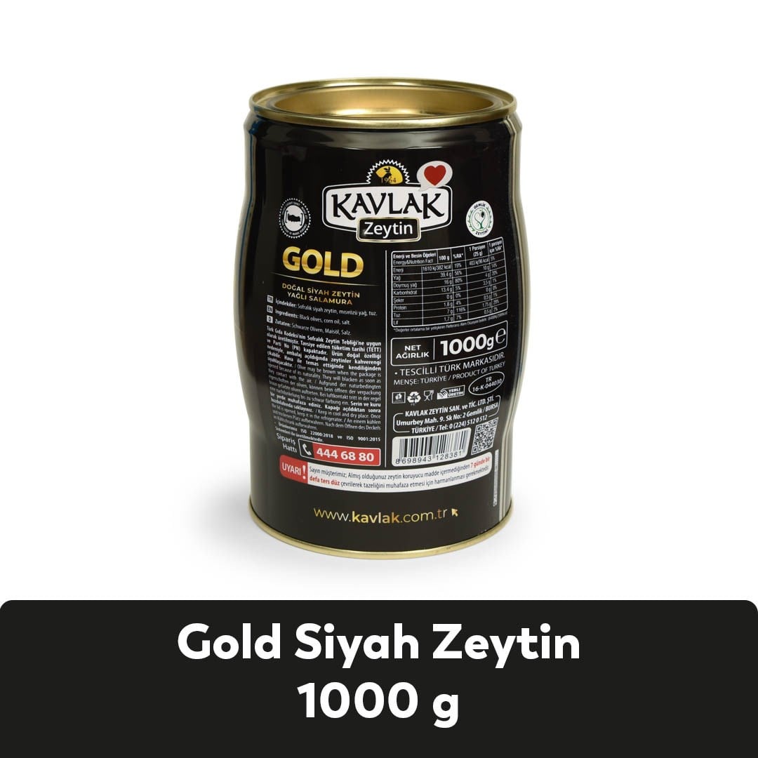 1 KG TENEKE GOLD SİYAH ZEYTİN 3 AL 2 ÖDE