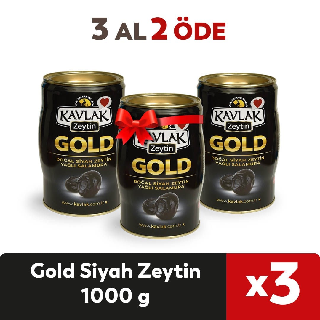 1 KG TENEKE GOLD SİYAH ZEYTİN 3 AL 2 ÖDE