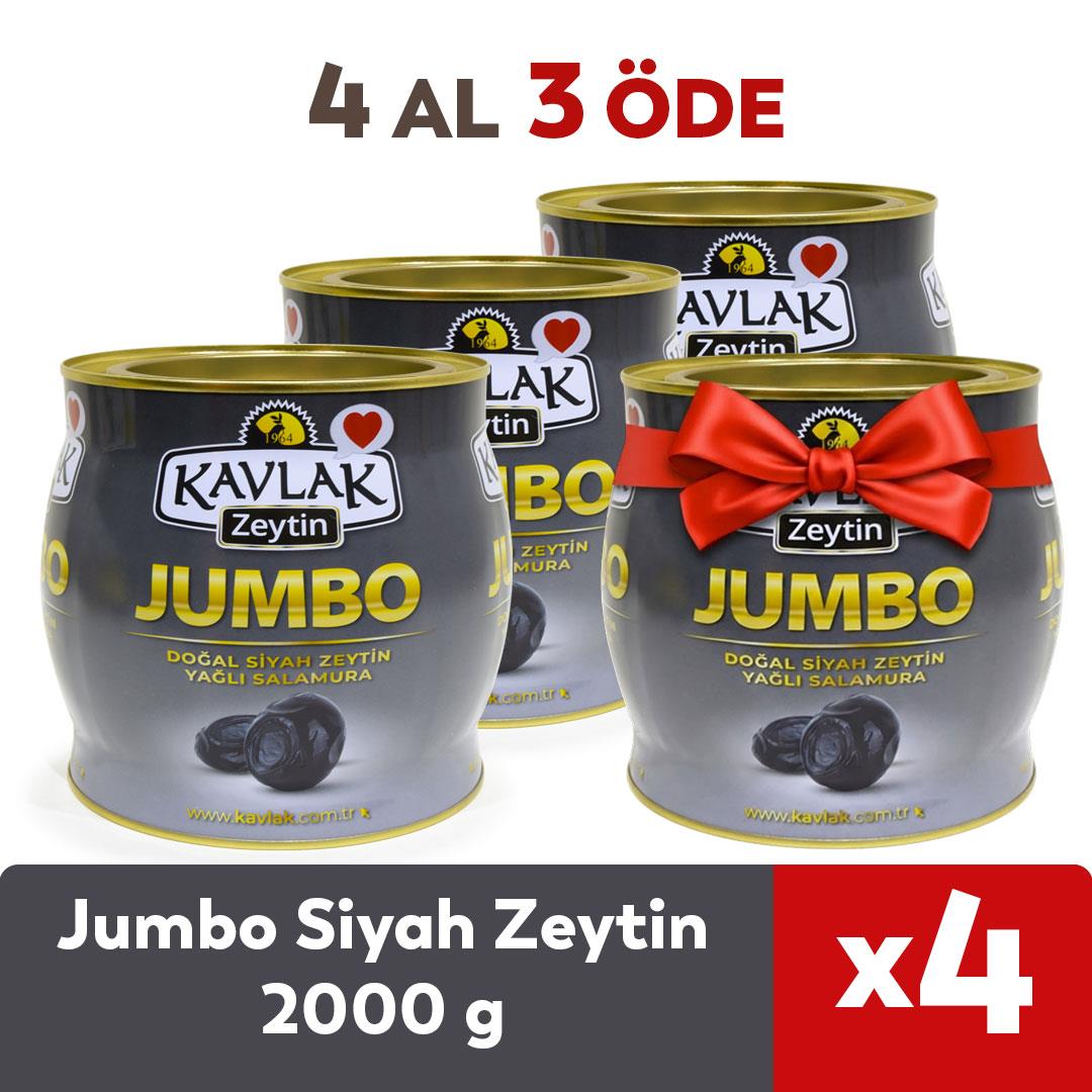 2 KG(brüt) Jumbo Siyah Zeytin 4 Al 3 Öde