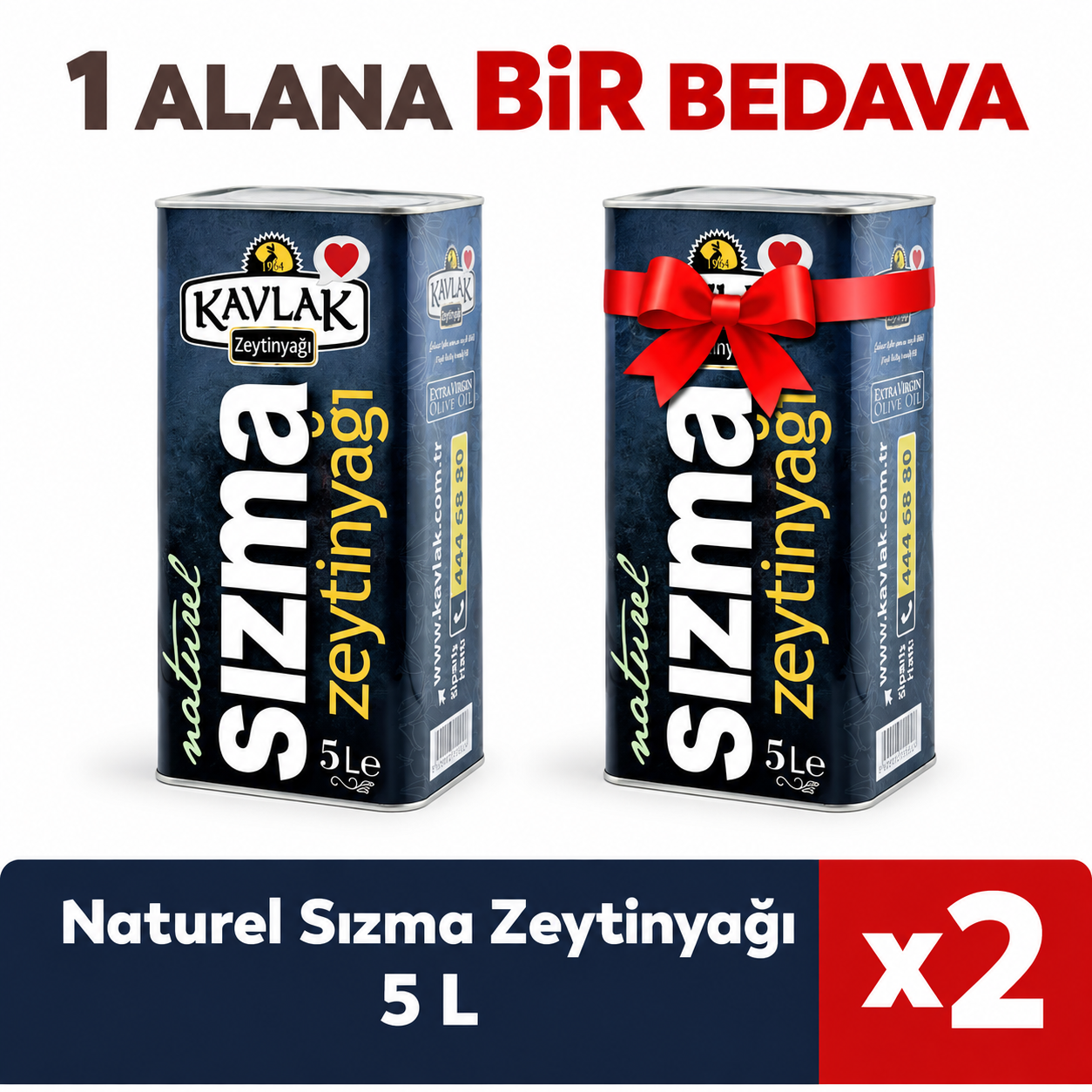 5 LT NATUREL SIZMA ZEYTİNYAĞI 1 ALANA 1 BEDAVA