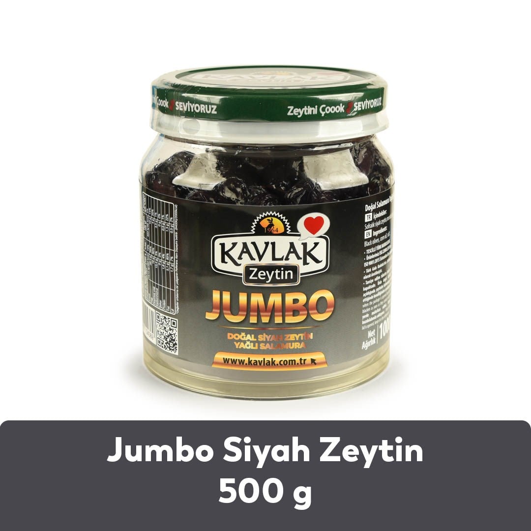 500 GR Jumbo Siyah Zeytin 1 Alana 1 Bedava