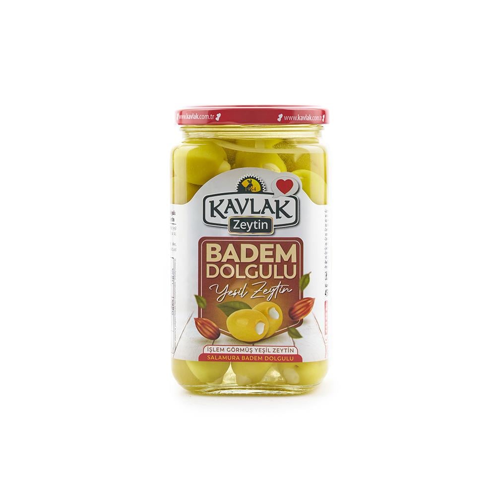 Badem Dolgulu Yeşil Zeytin 450 Gr Cam Kavanoz