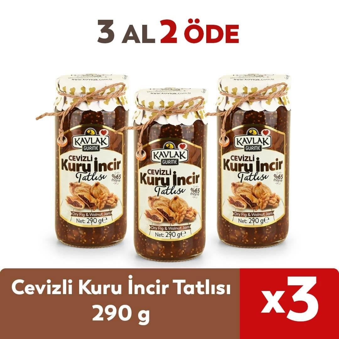 Ceviz-Kuru İncir Reçeli 290 Gr Cam Kavanoz 3 Al 2 Öde