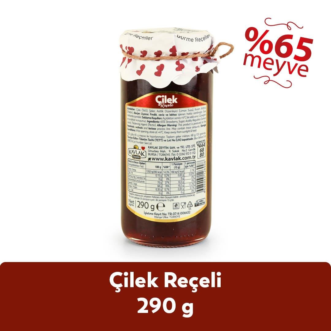 Çilek Reçeli 290 Gr Cam Kavanoz