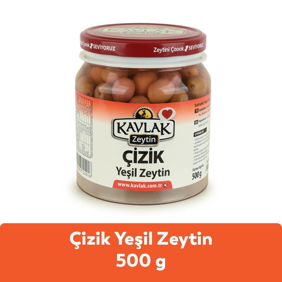 Çizik Yeşil Zeytin 500 Gr