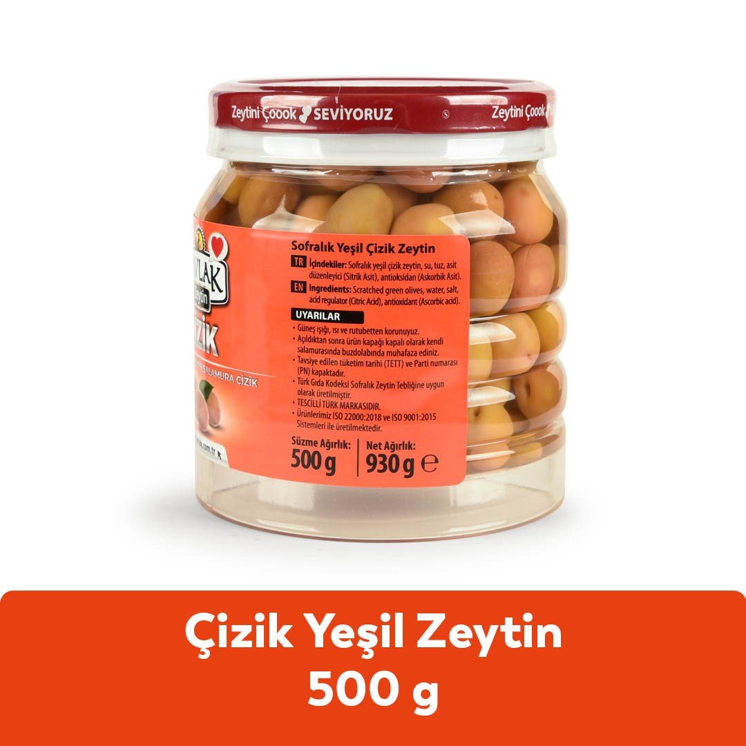 Çizik Yeşil Zeytin 500 Gr 3 Al 2 Öde