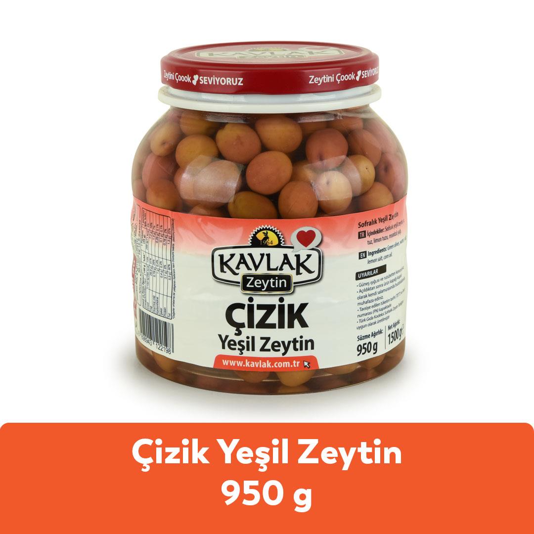 Çizik Yeşil Zeytin 950 GR