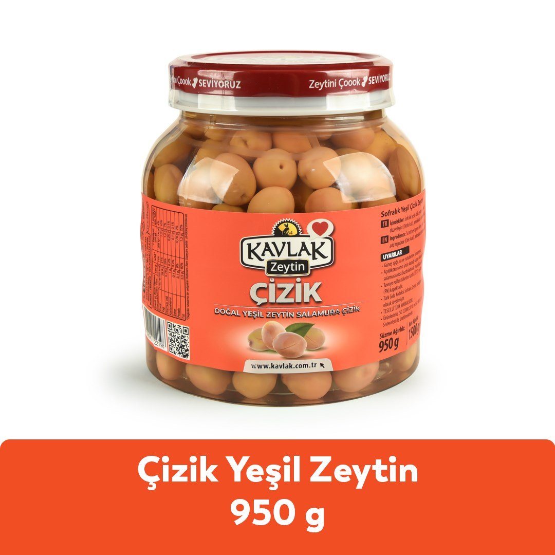Çizik Yeşil Zeytin 950 GR
