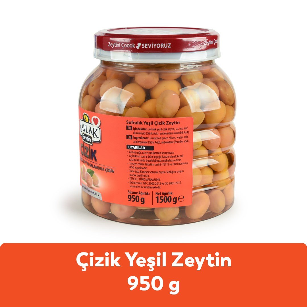 Çizik Yeşil Zeytin 950 GR