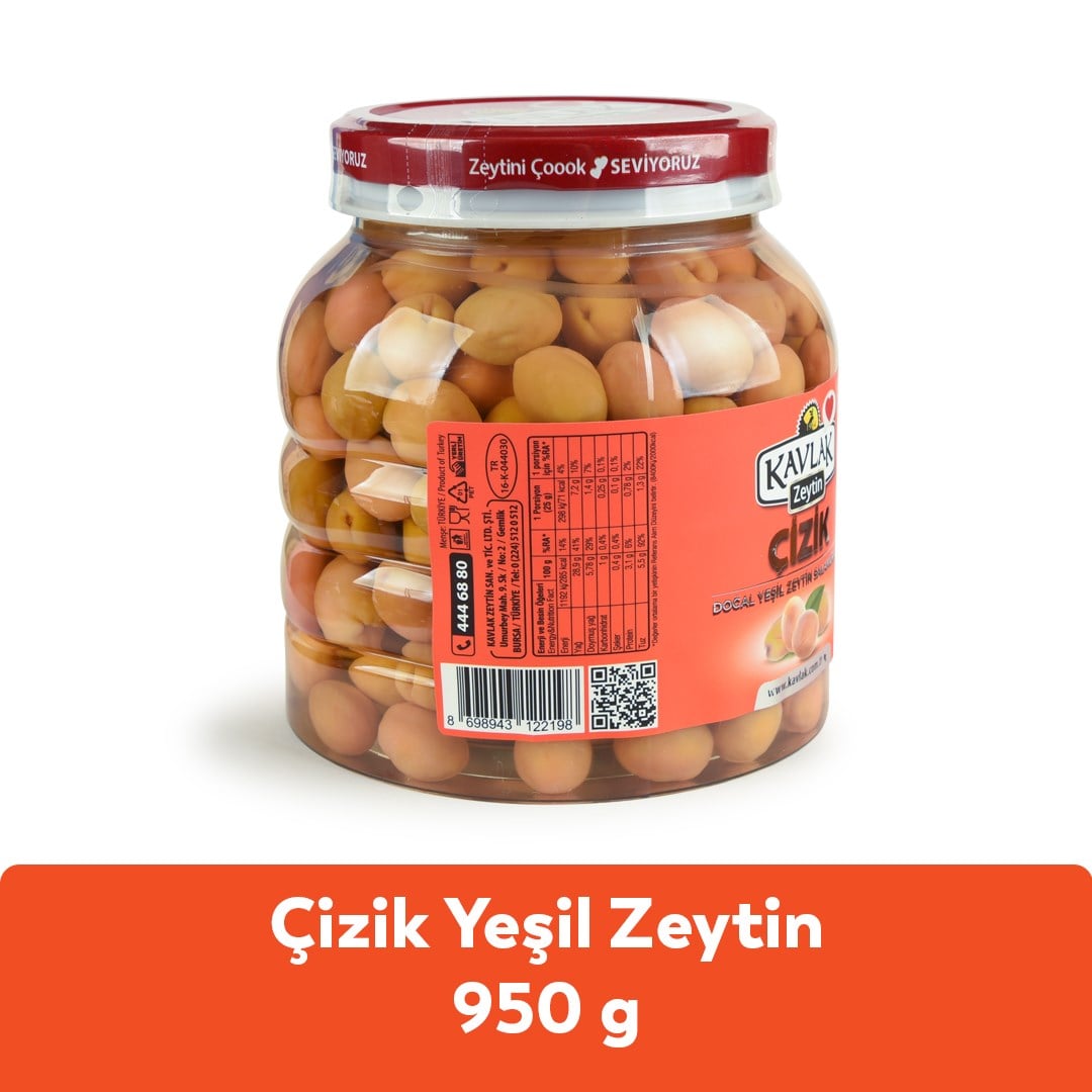 Çizik Yeşil Zeytin 950 GR
